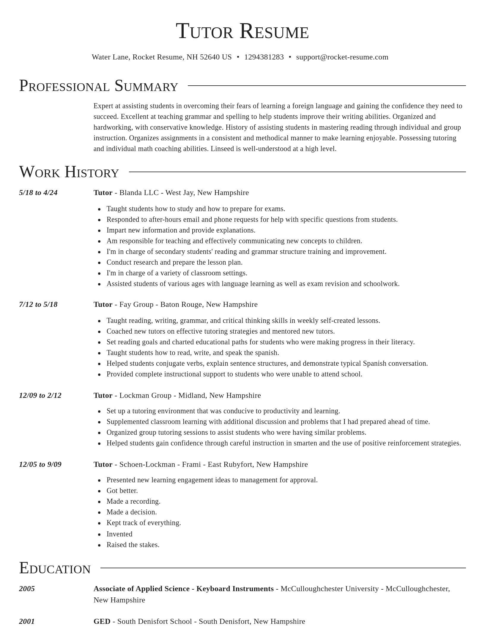 Director resume template