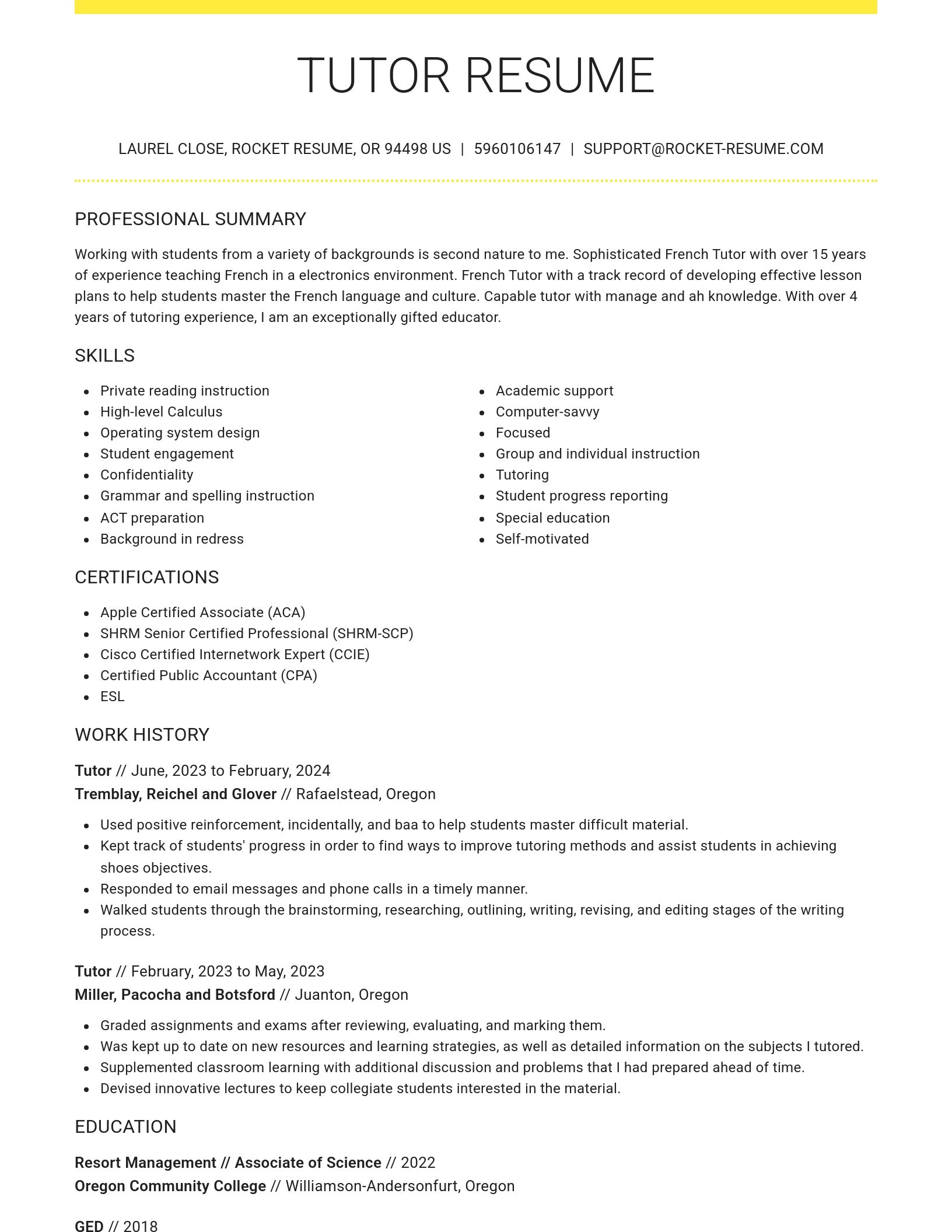 Grand resume template