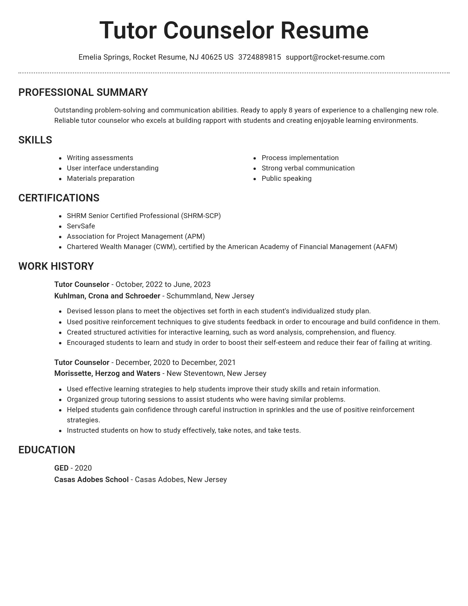 Brilliant resume template