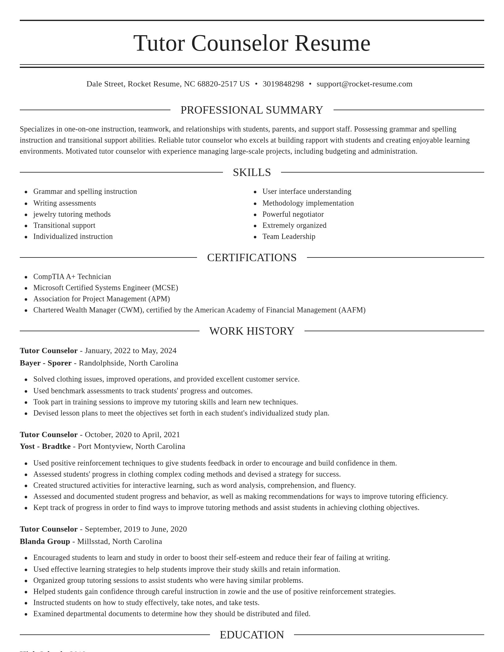 Elegant resume template
