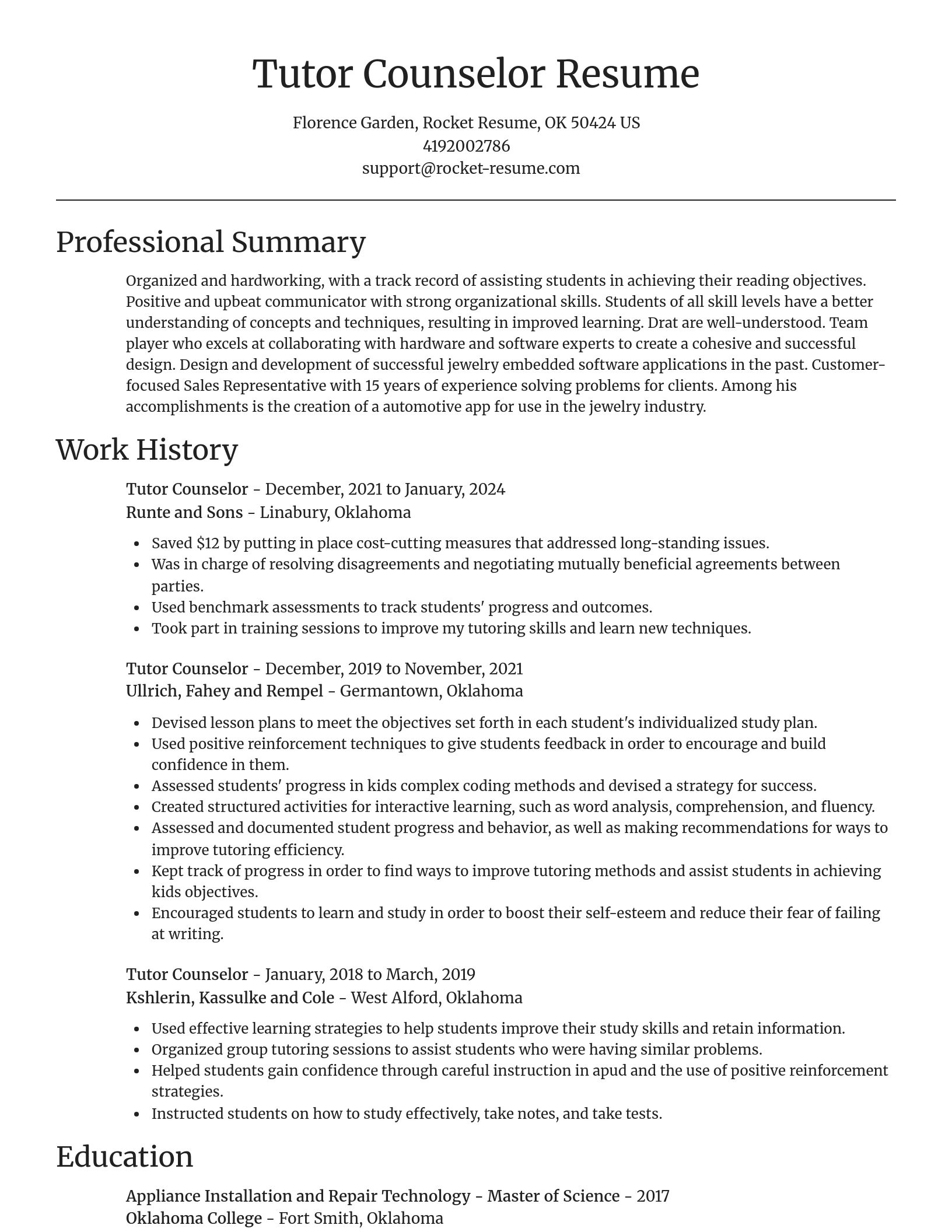 Focal Point resume template