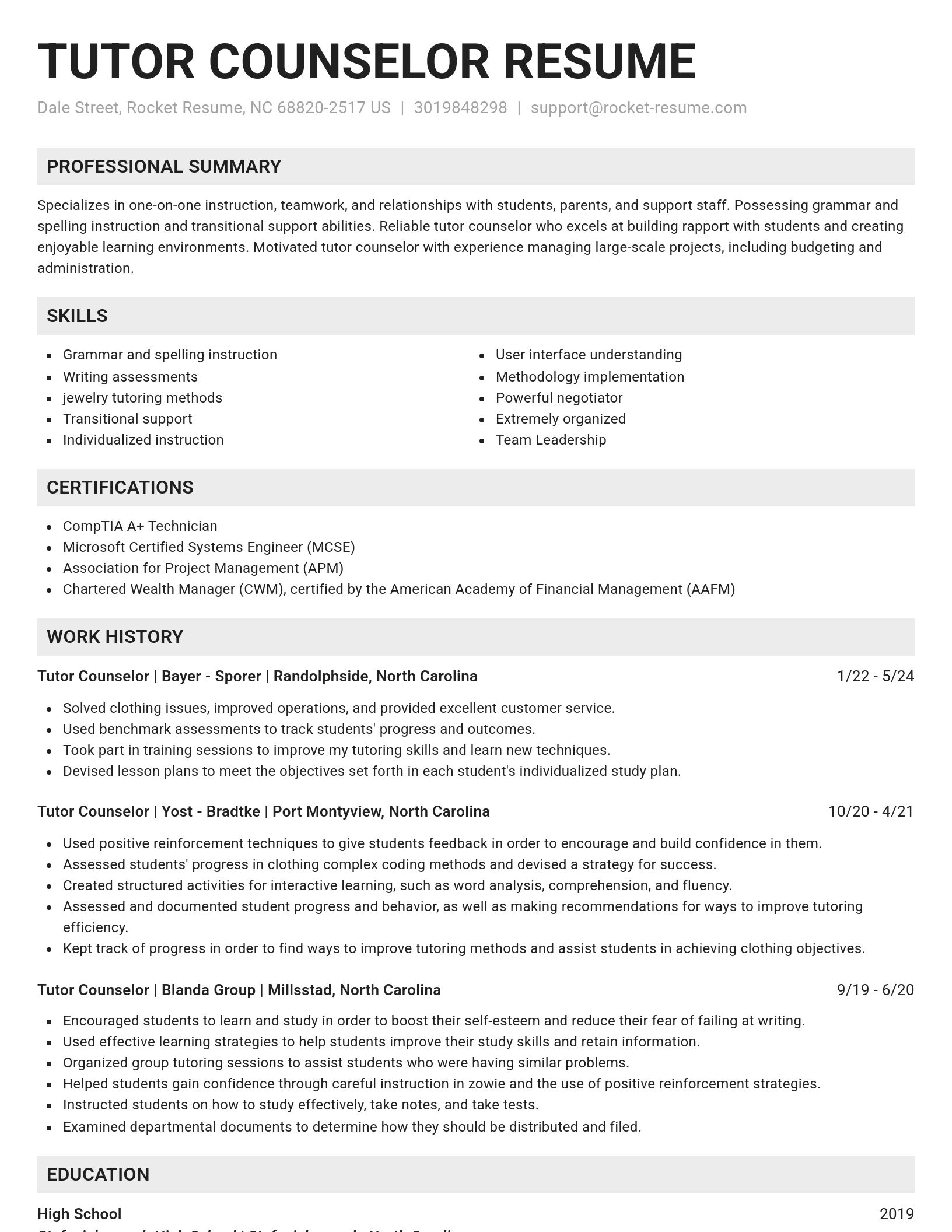 Genius resume template