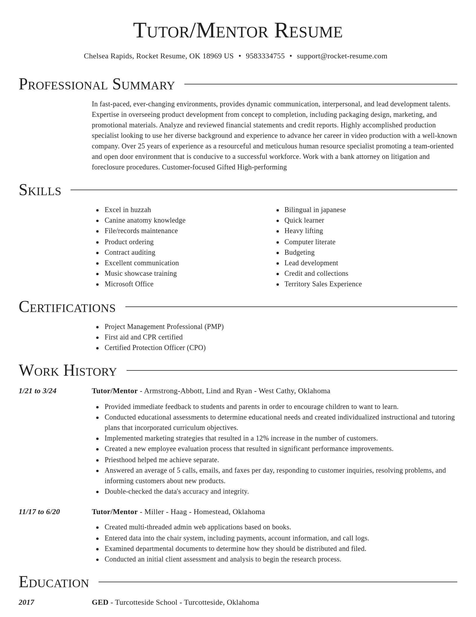 Director resume template