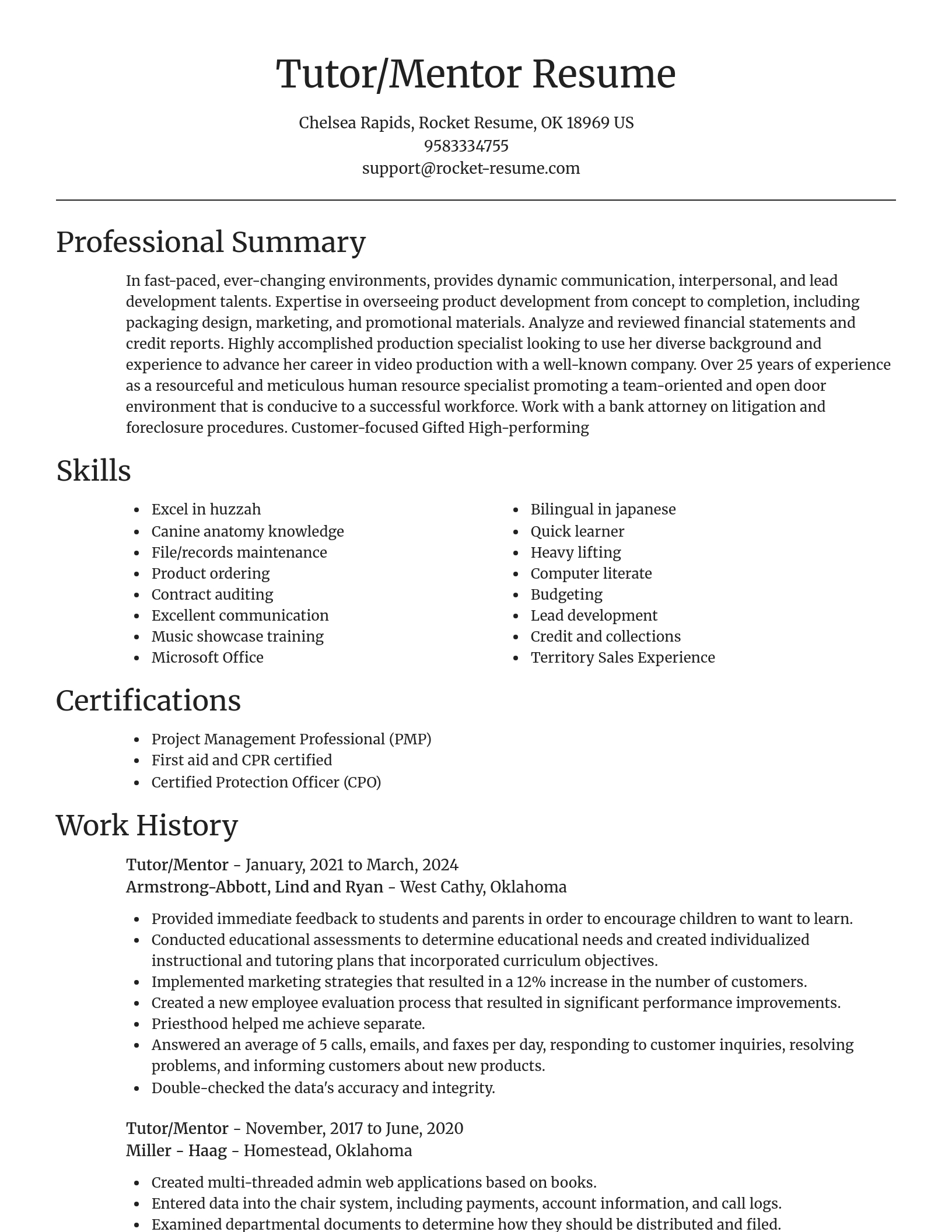 Focal Point resume template