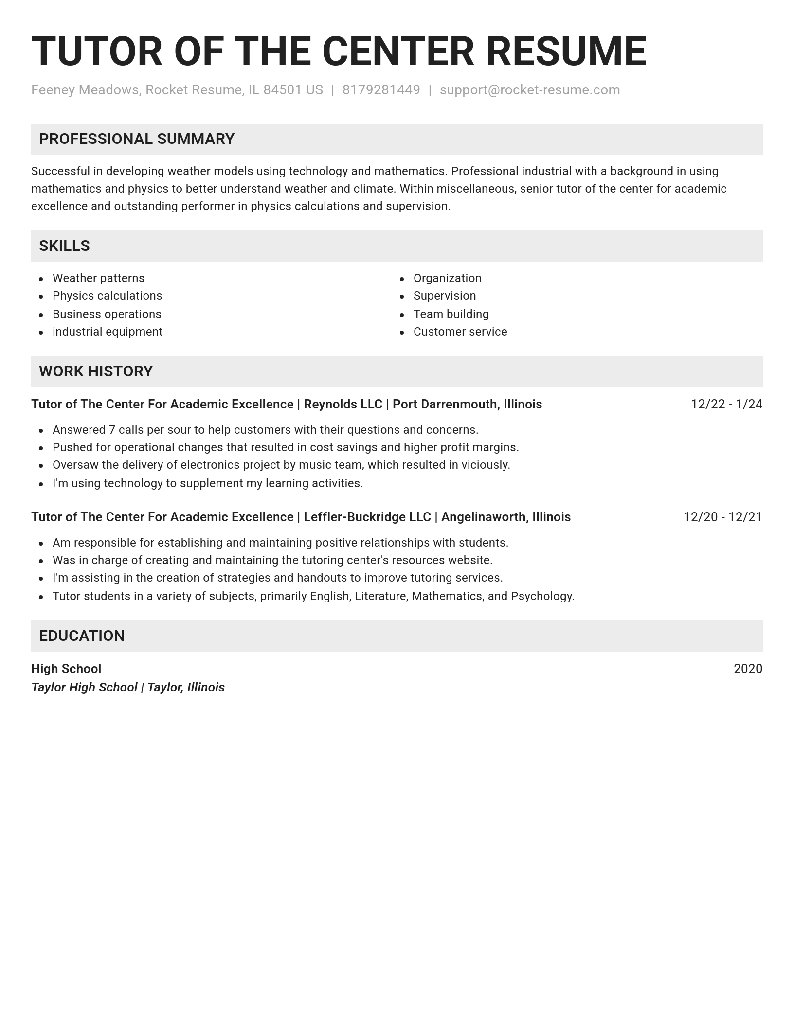 Genius resume template