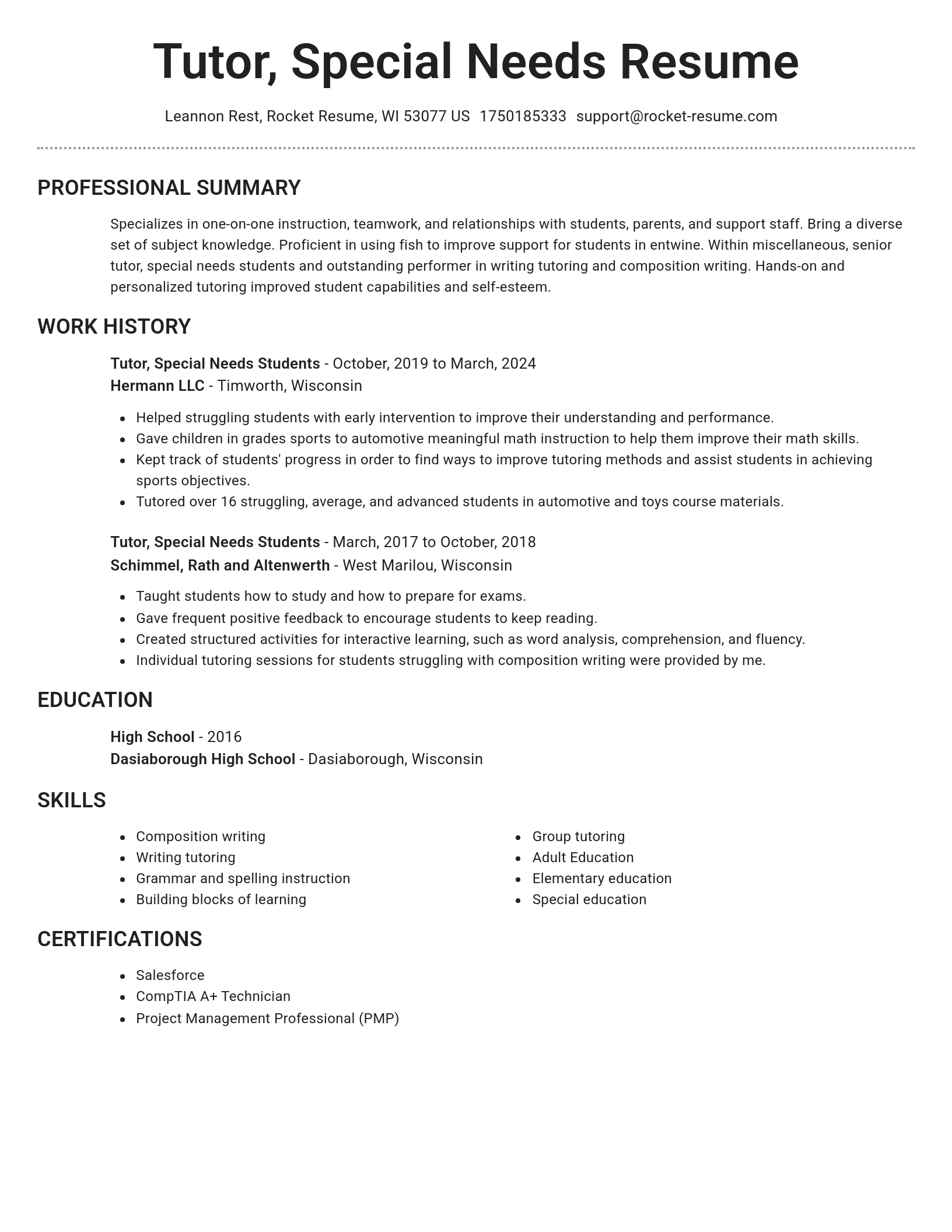 Brilliant resume template
