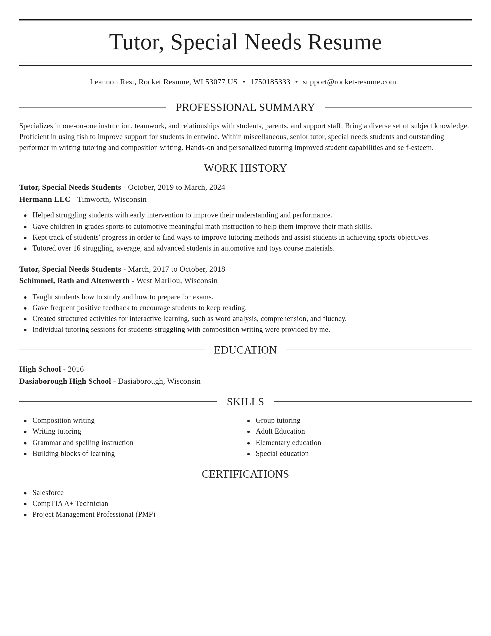 Elegant resume template