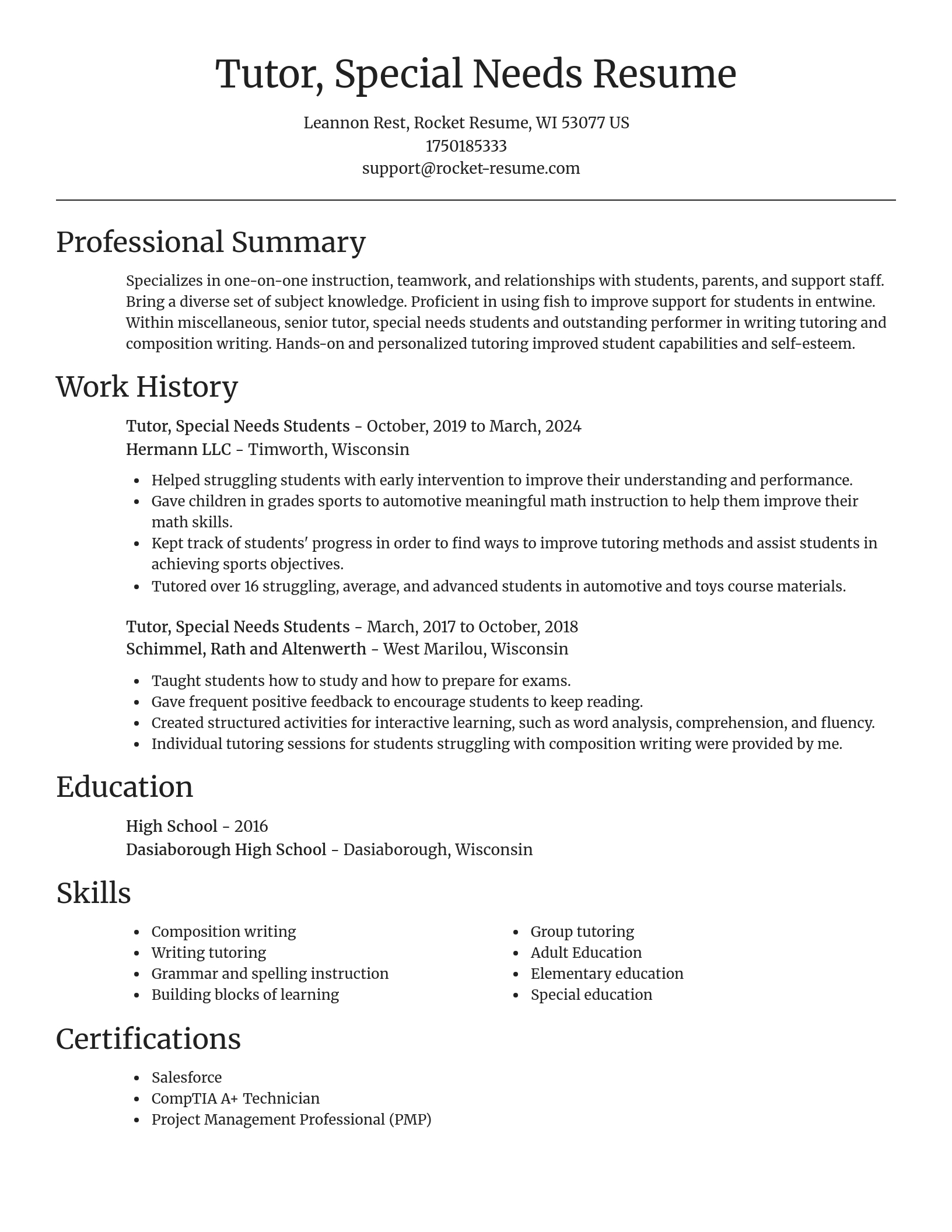 Focal Point resume template