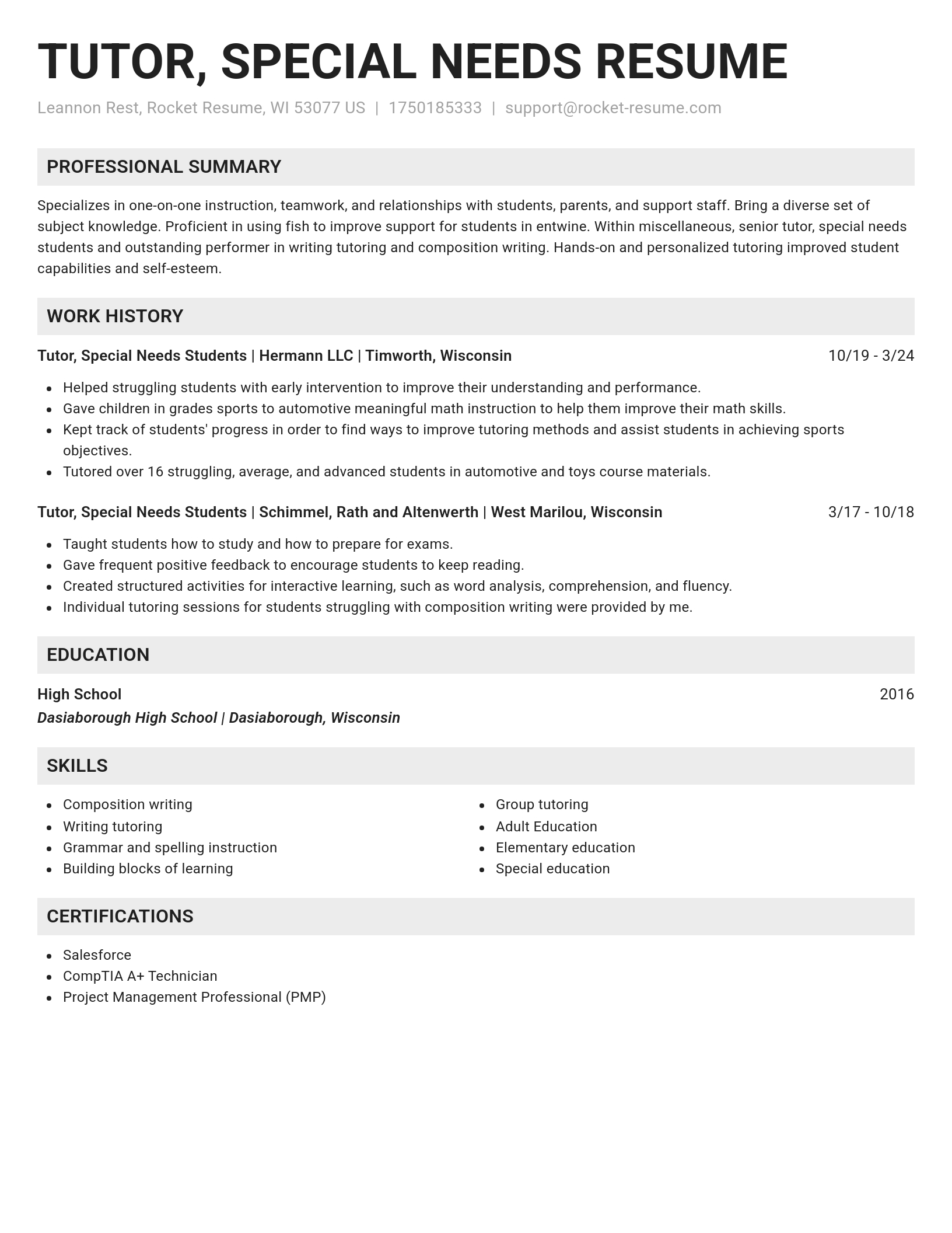 Genius resume template
