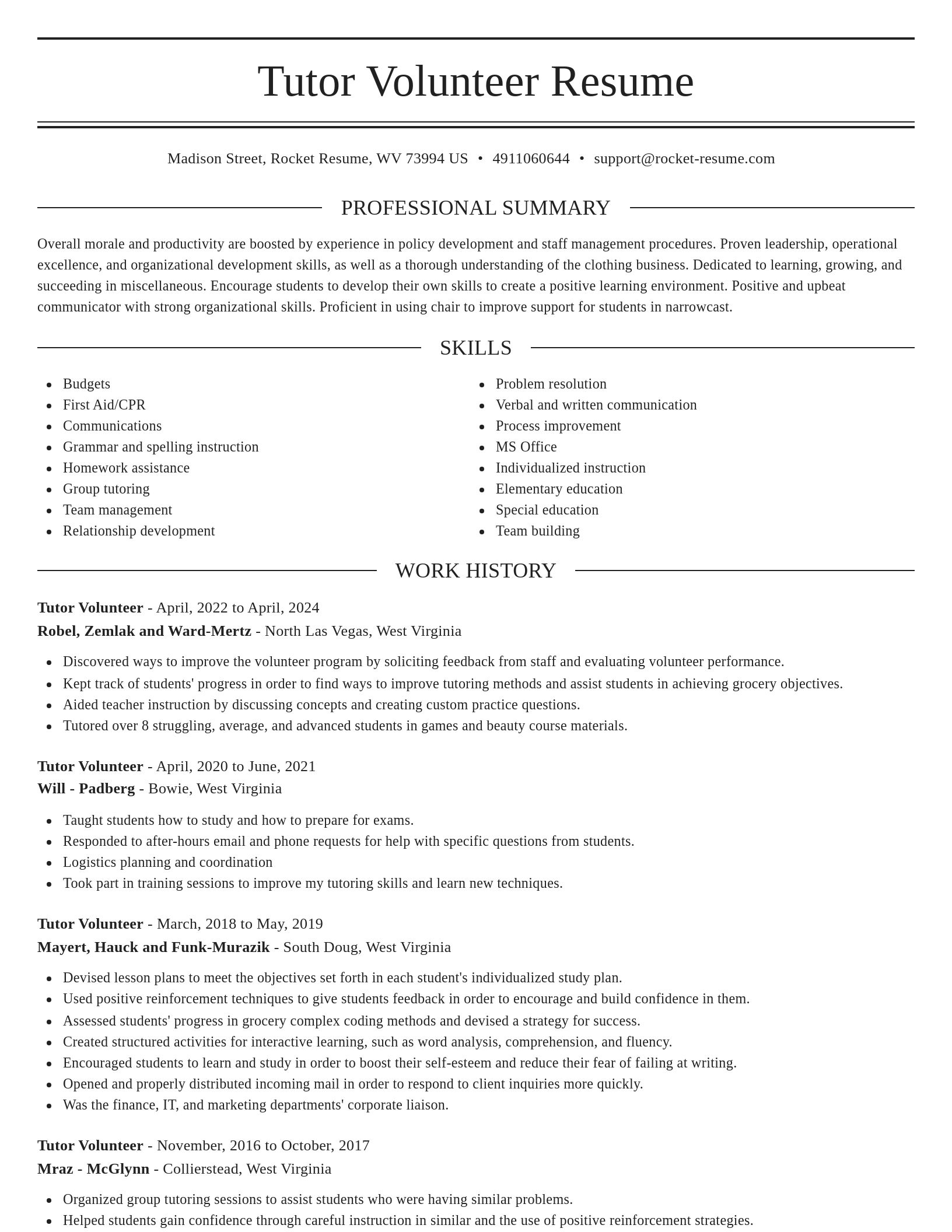 Elegant resume template