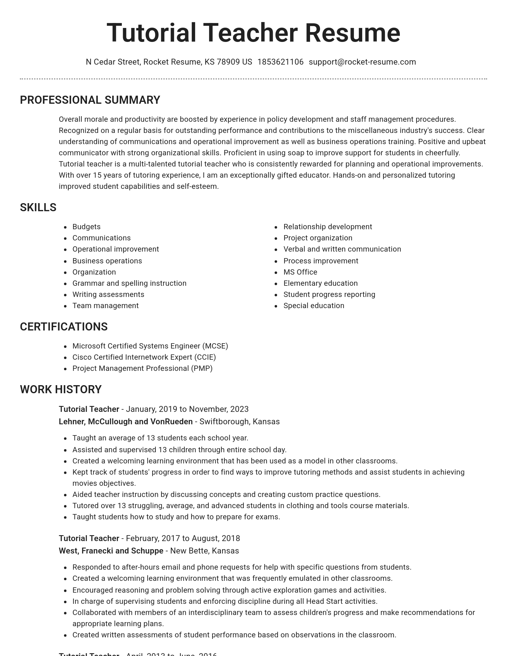 Brilliant resume template