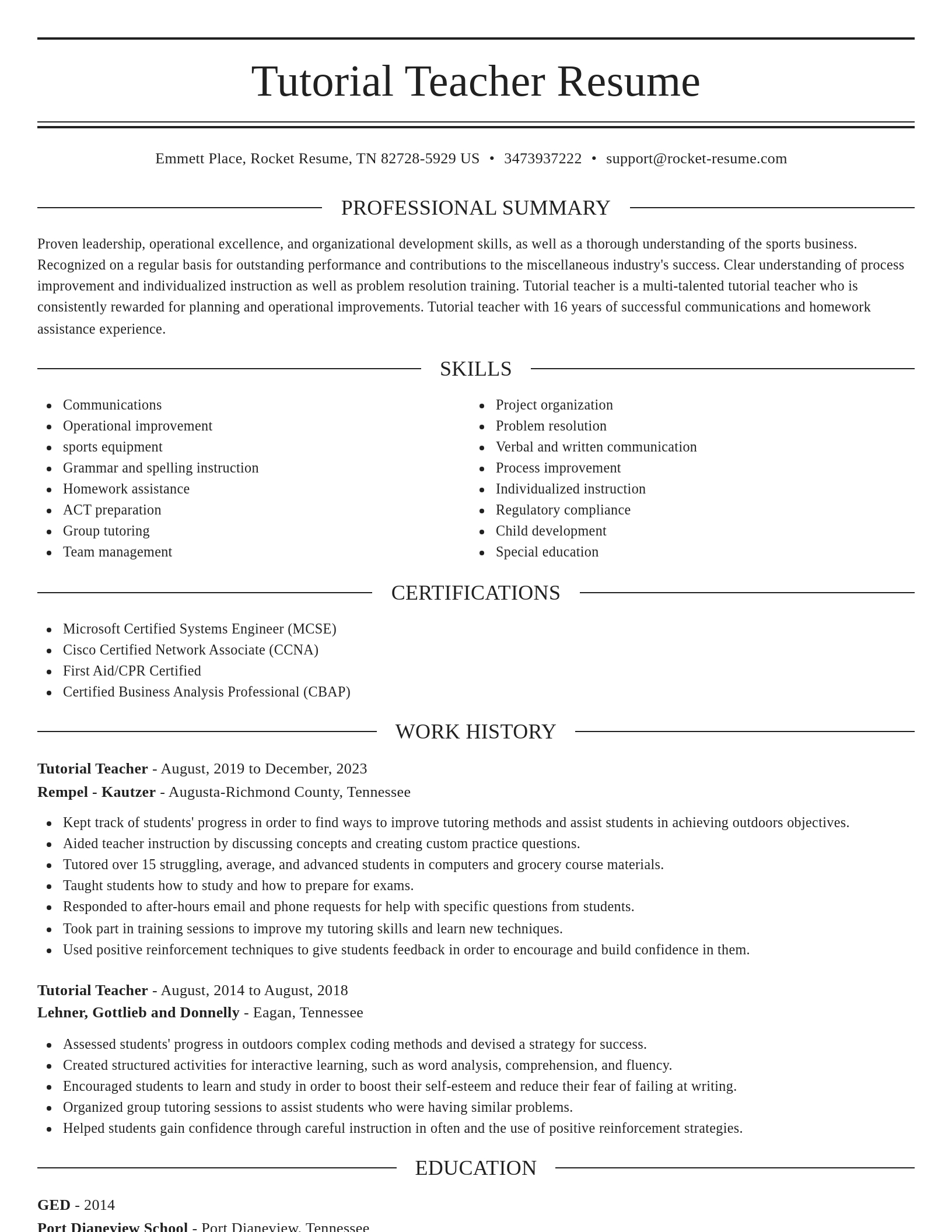 Elegant resume template