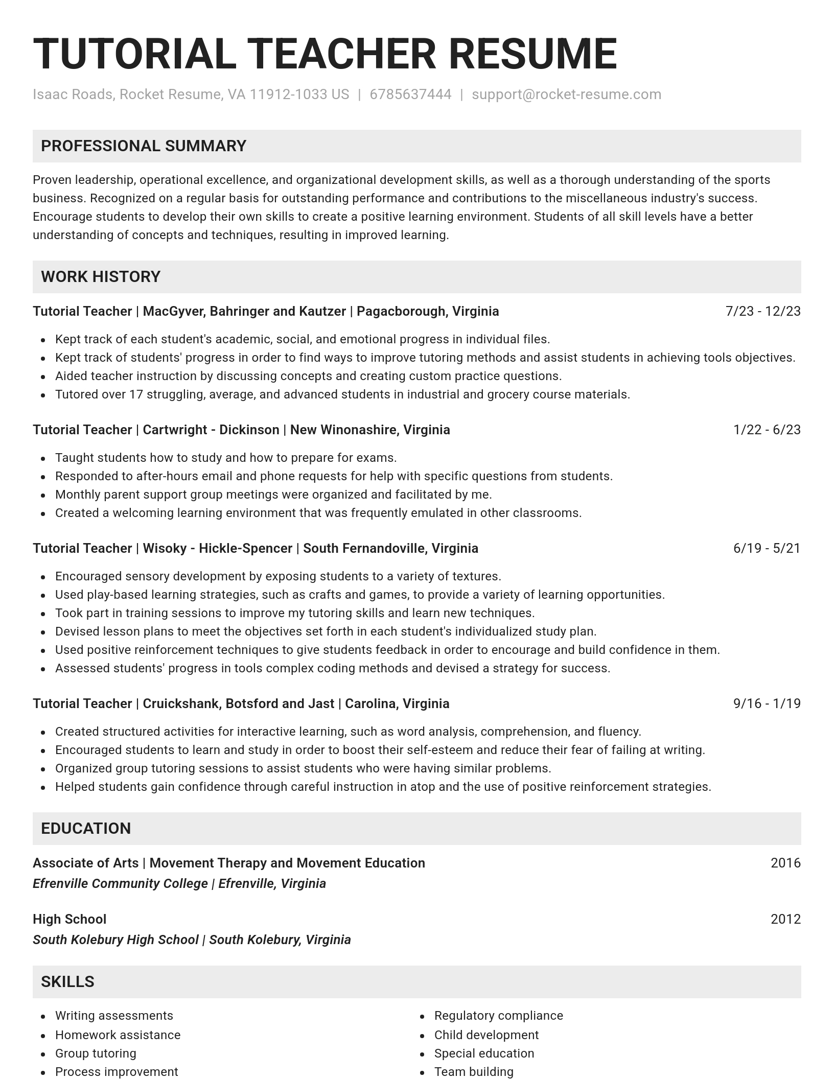 Genius resume template