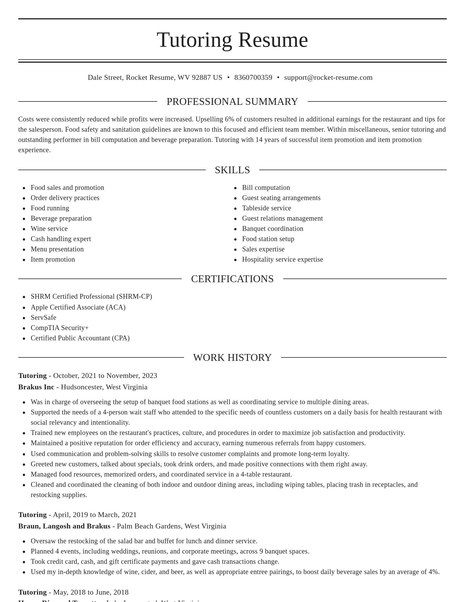 Elegant resume template