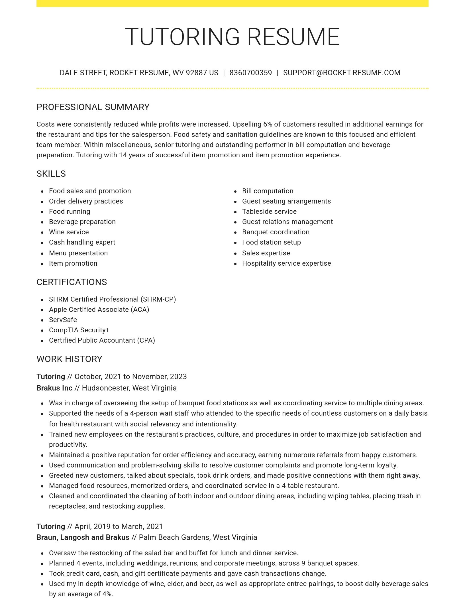 Grand resume template