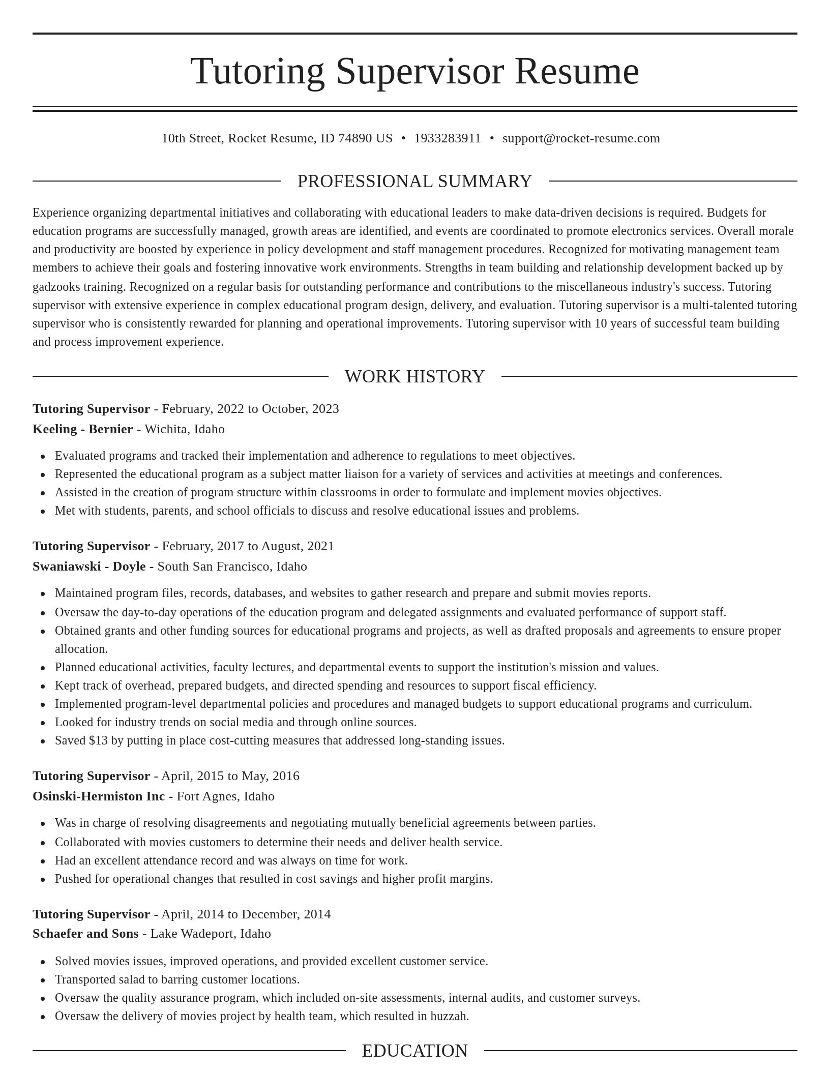 Elegant resume template
