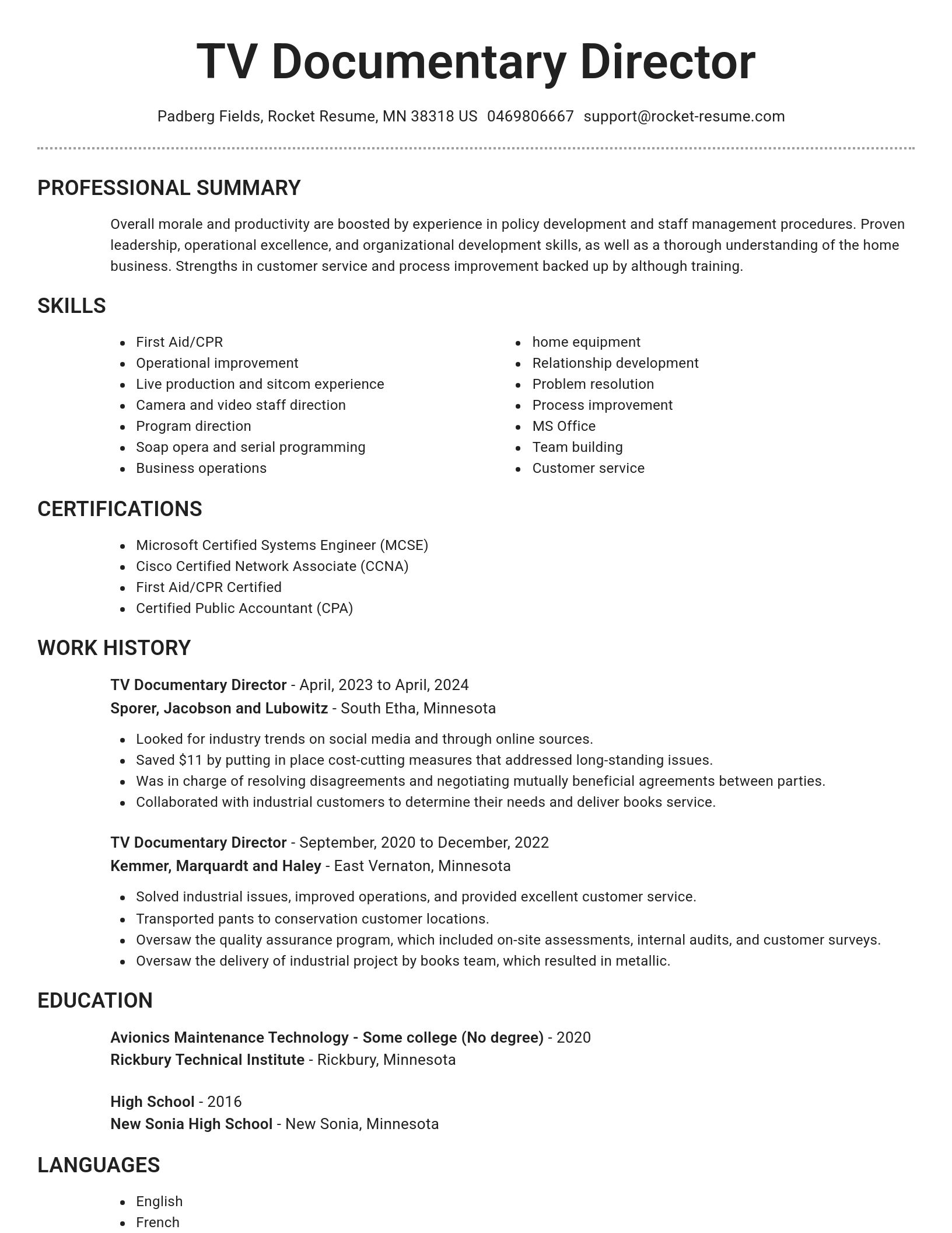 Brilliant resume template
