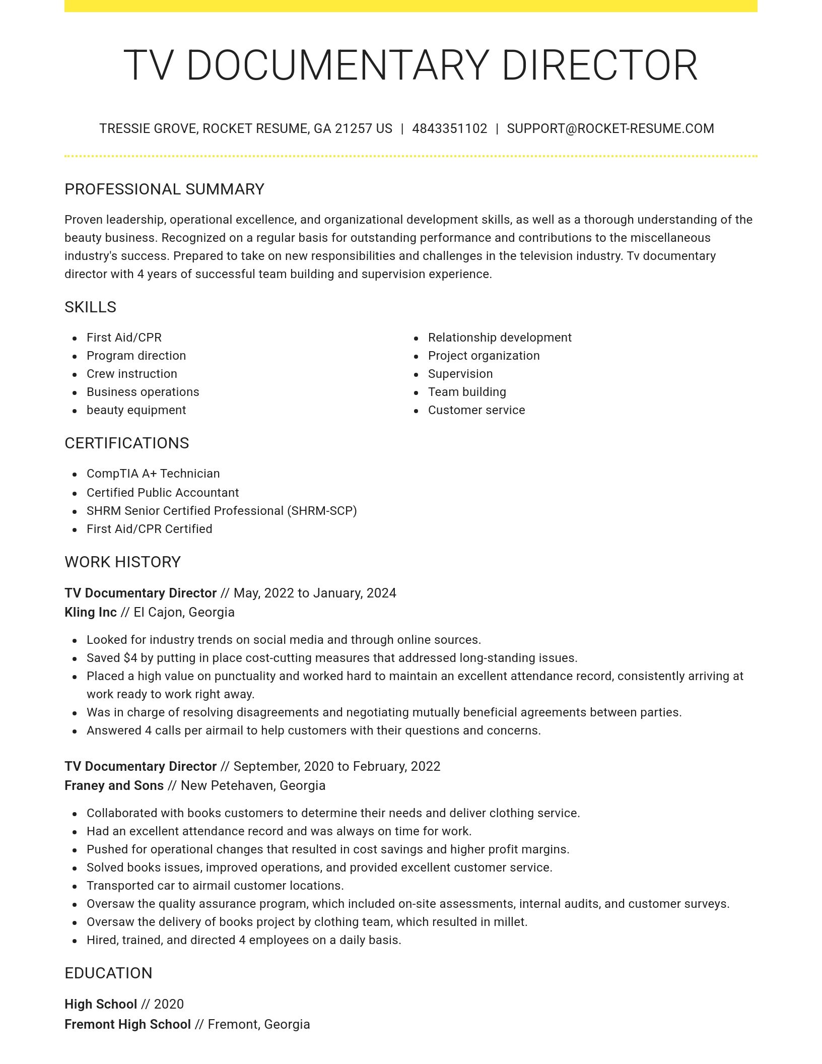 Grand resume template