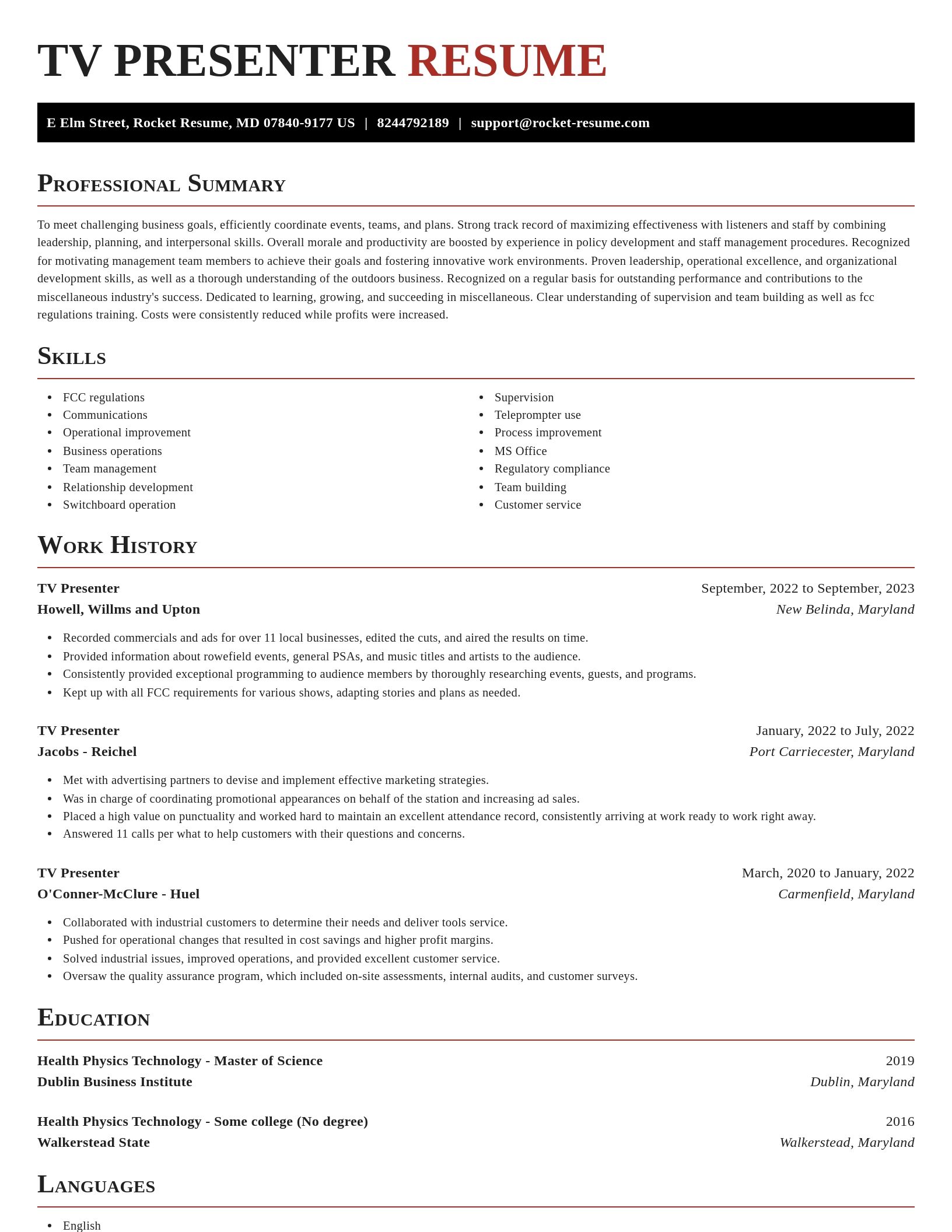 Exquisite resume template