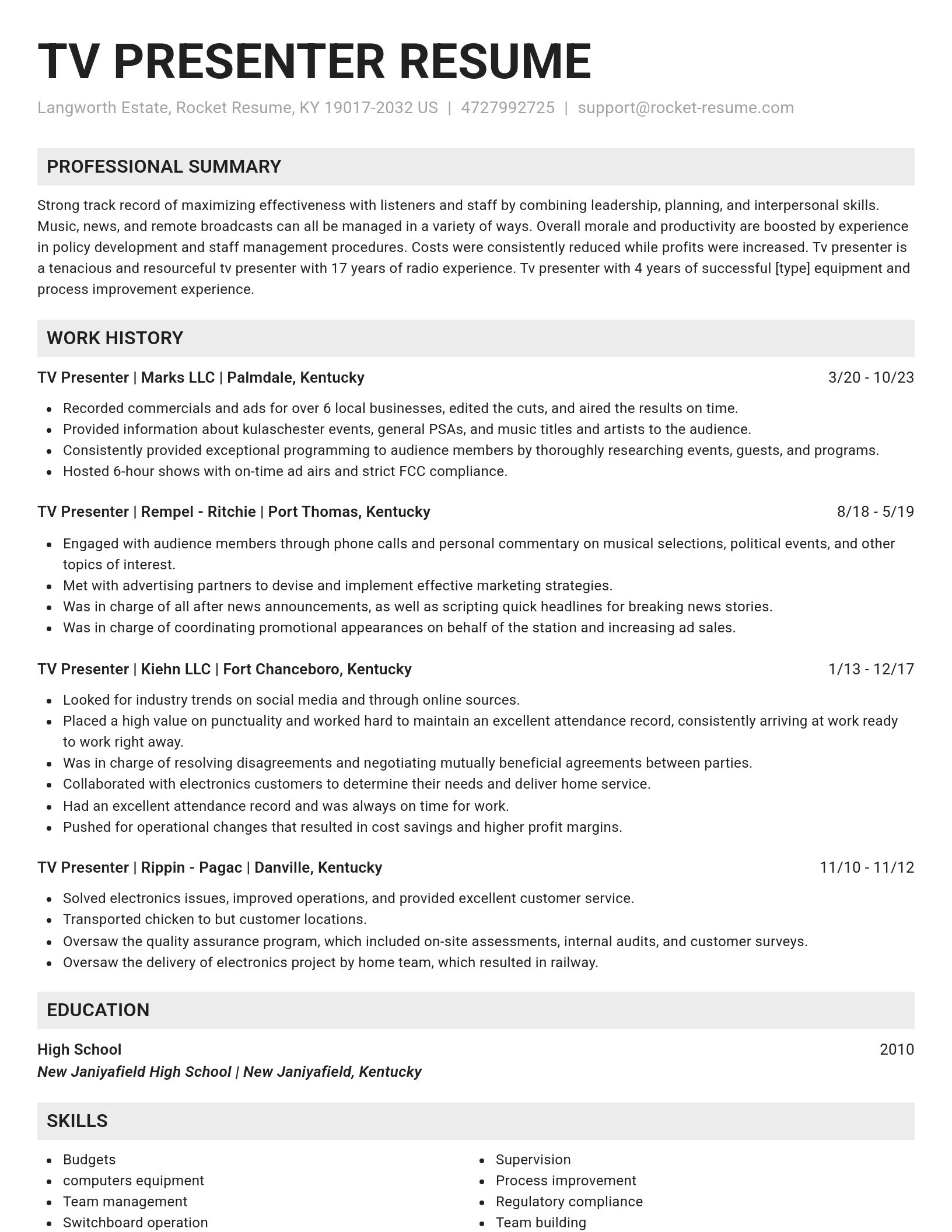 Genius resume template