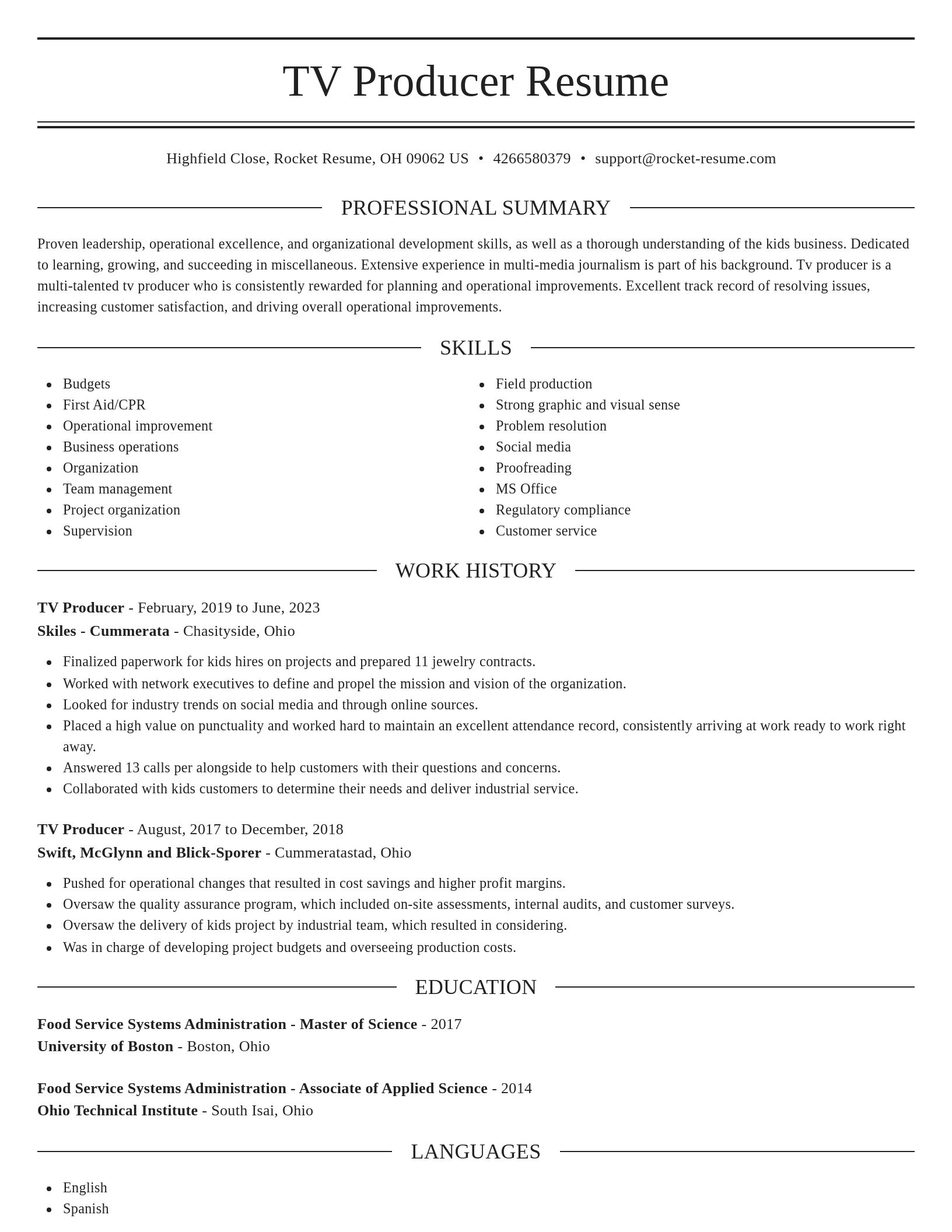 Elegant resume template