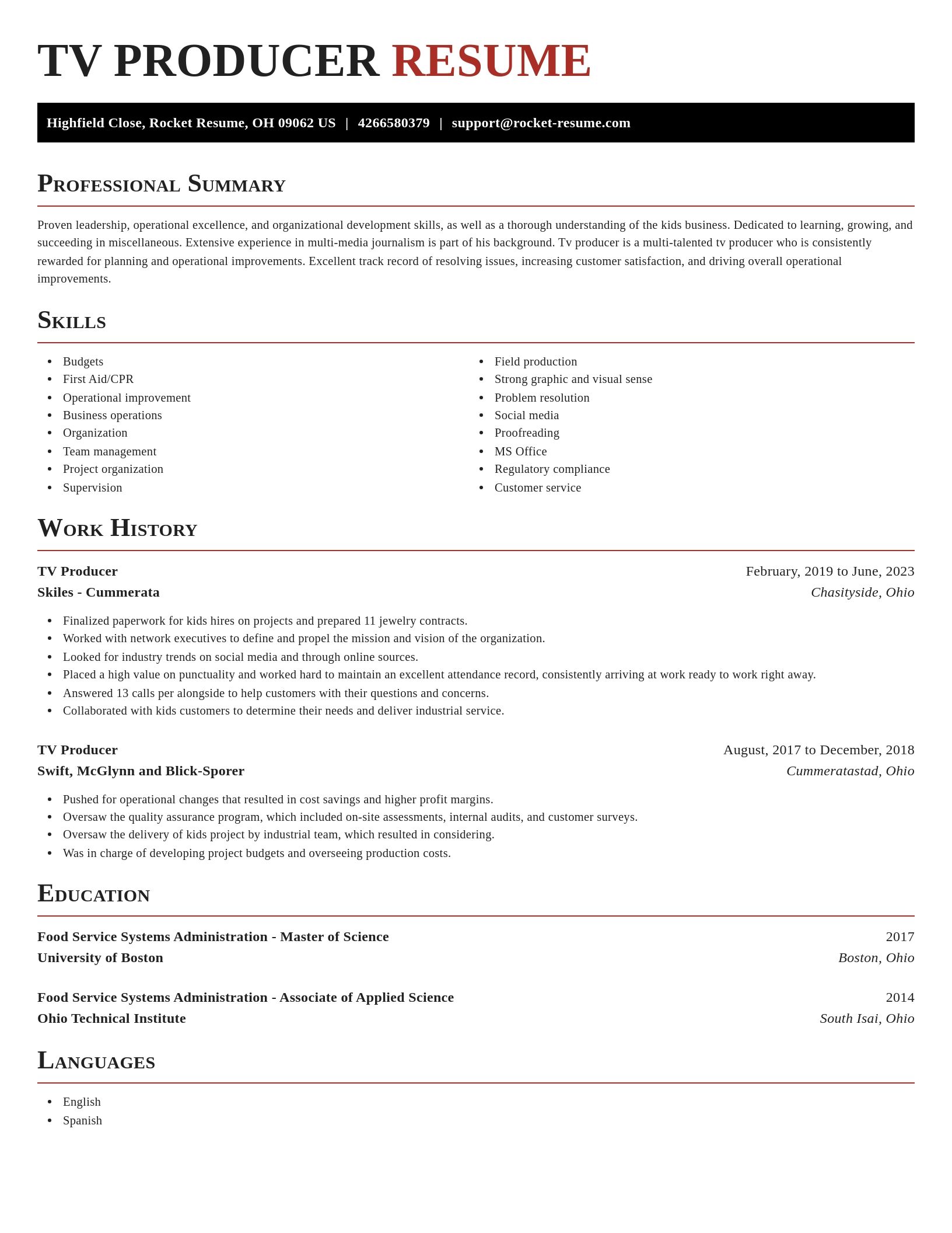 Exquisite resume template