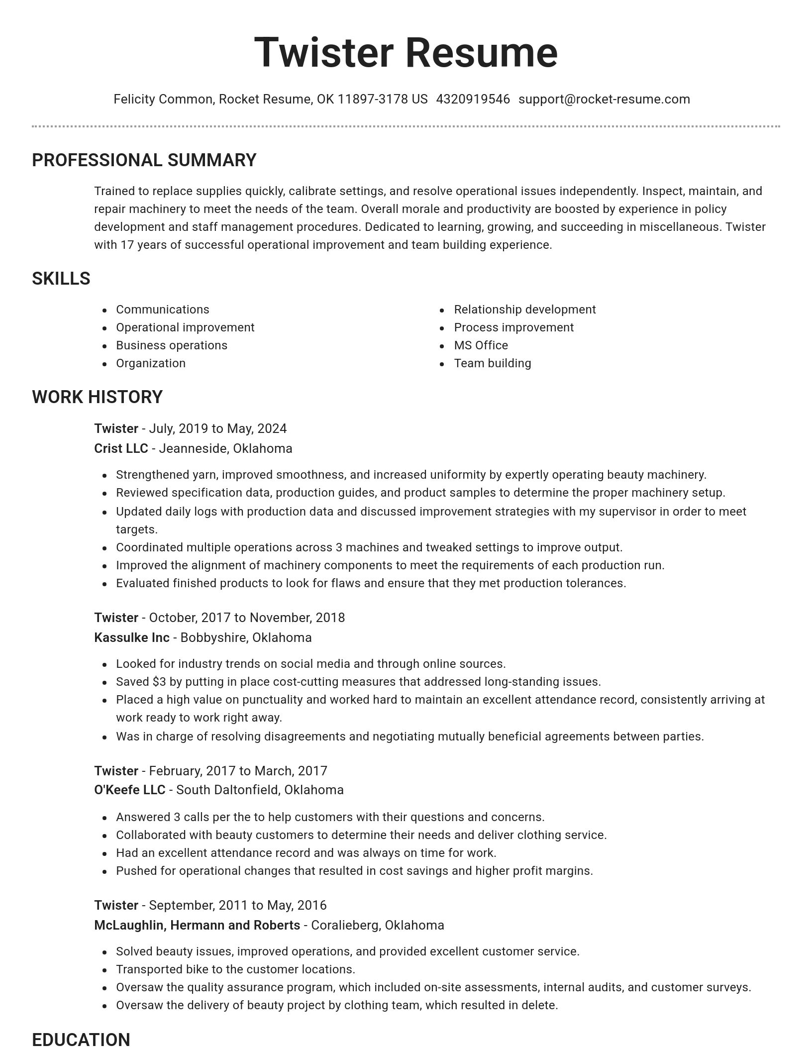 Brilliant resume template