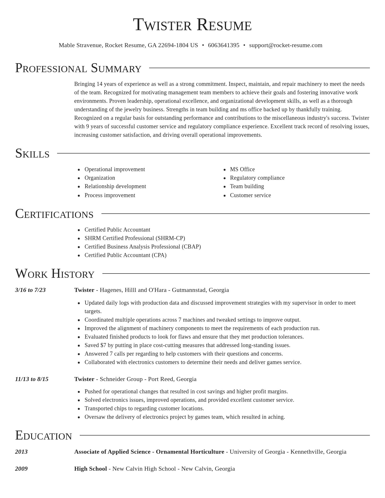 Director resume template