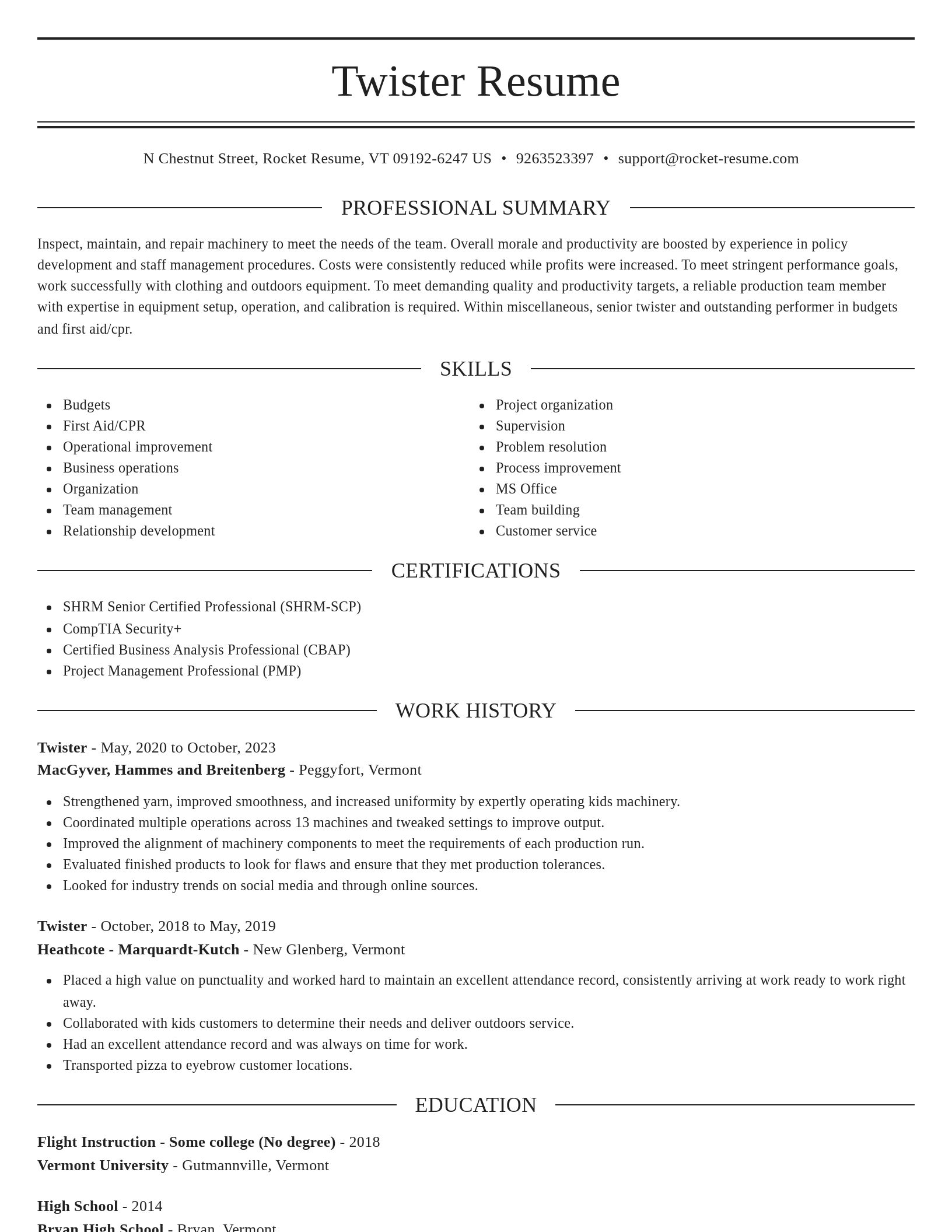 Elegant resume template