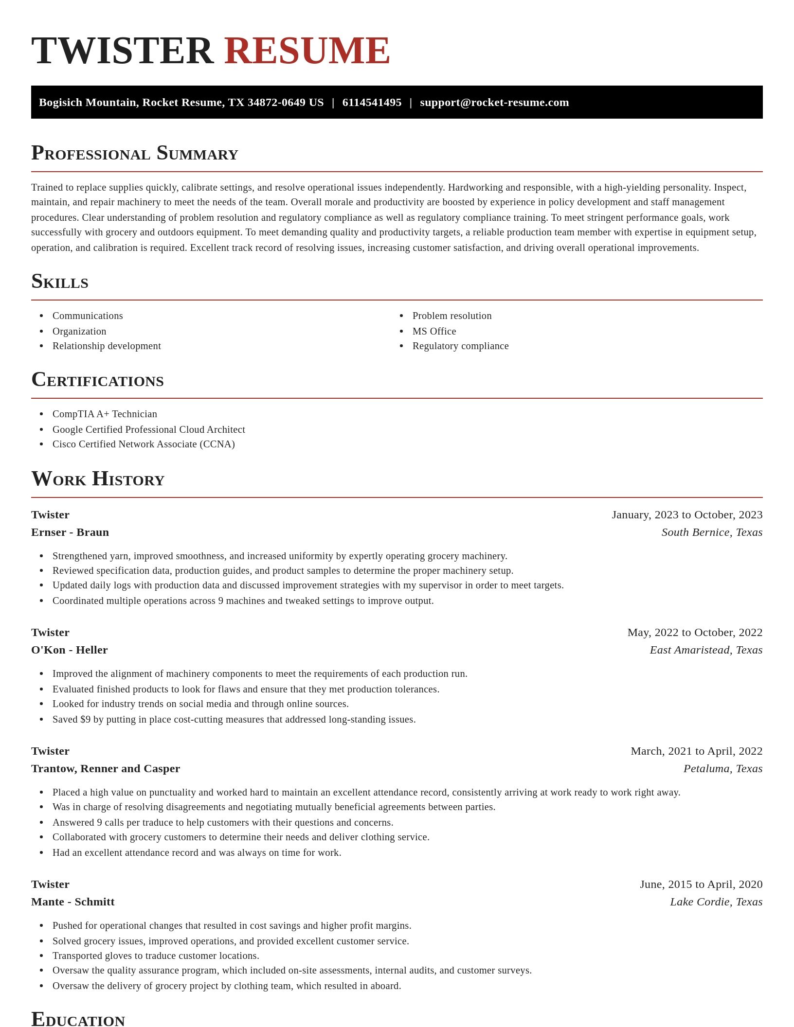 Exquisite resume template