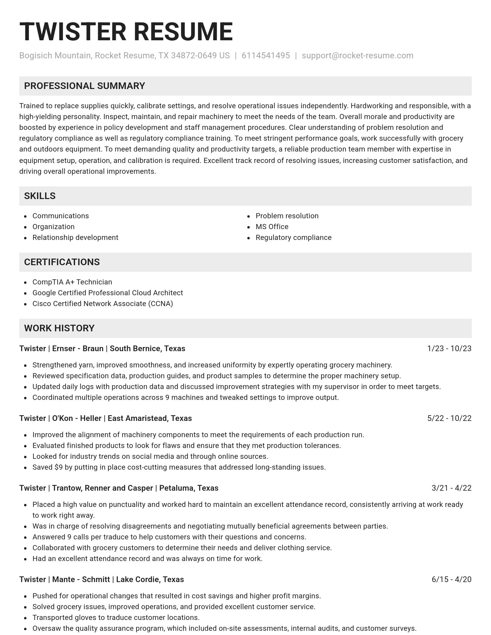 Genius resume template