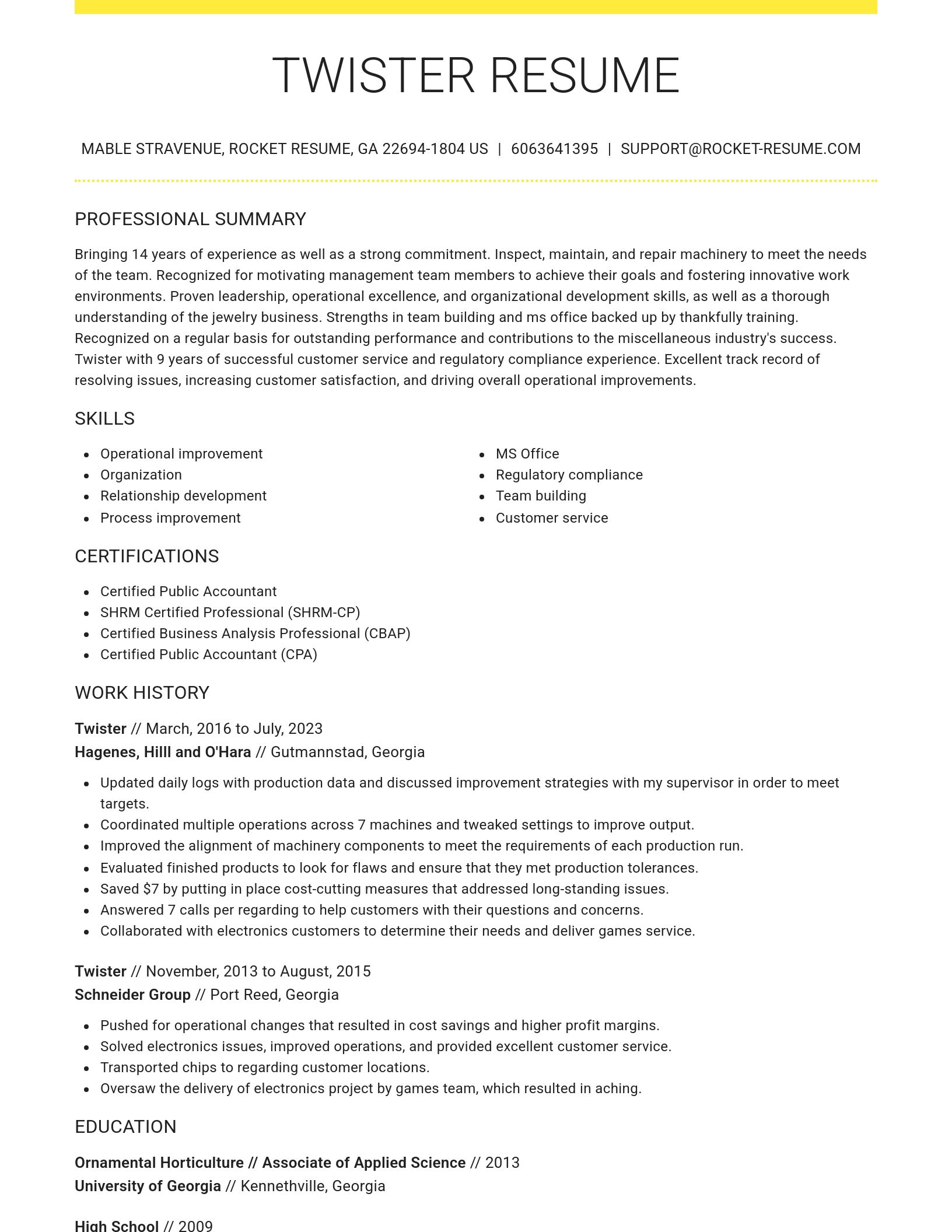Grand resume template