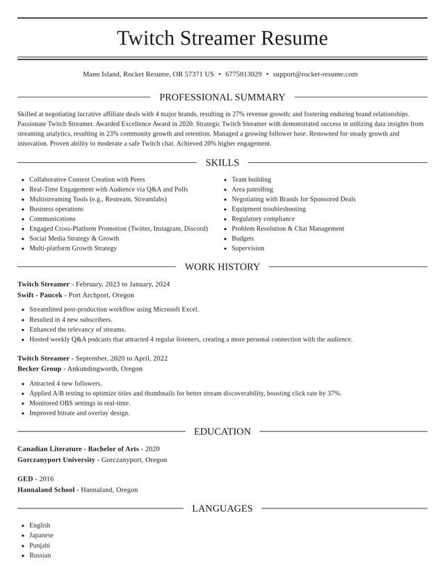 Elegant resume template