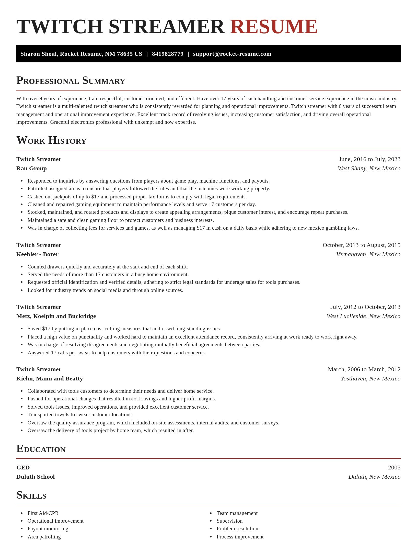 Exquisite resume template