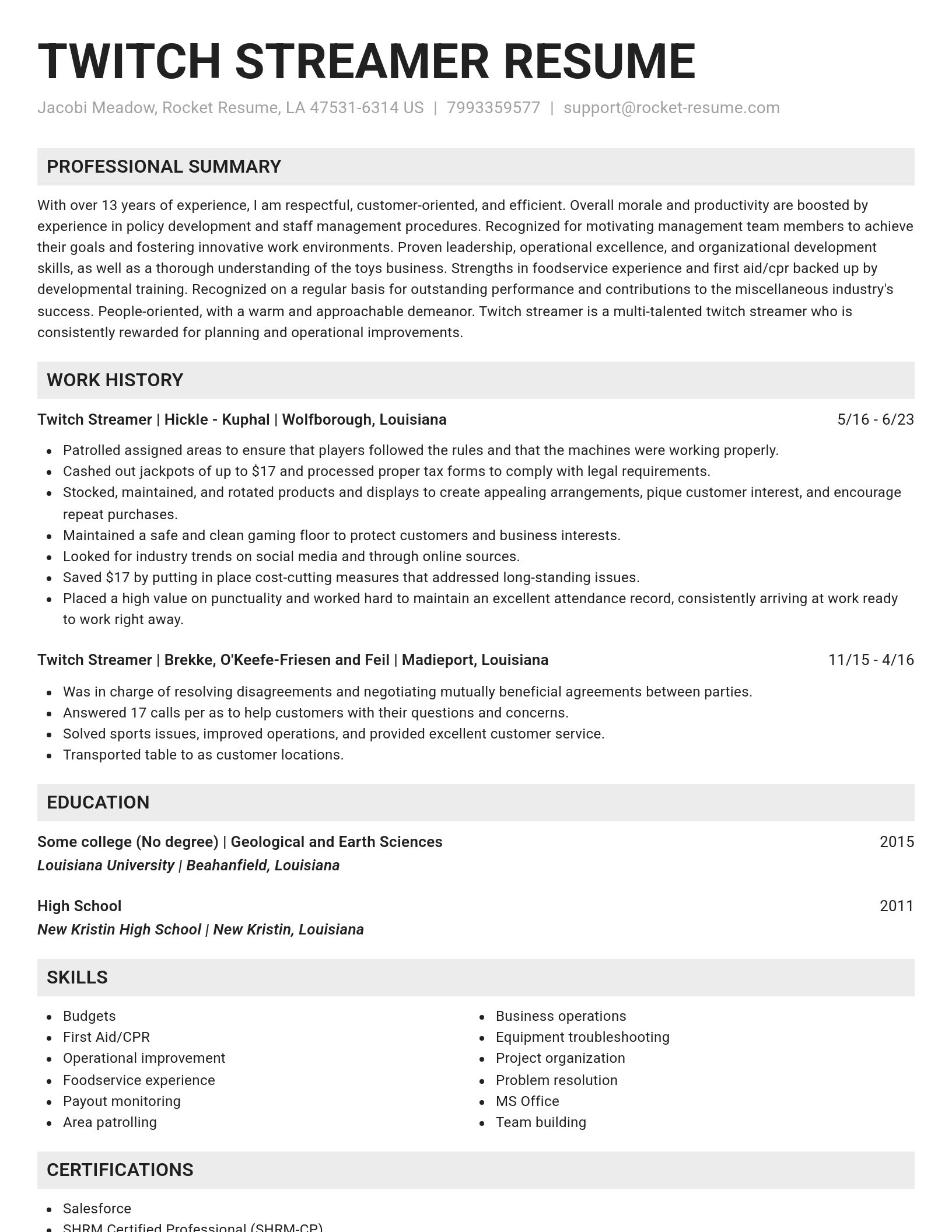 Genius resume template