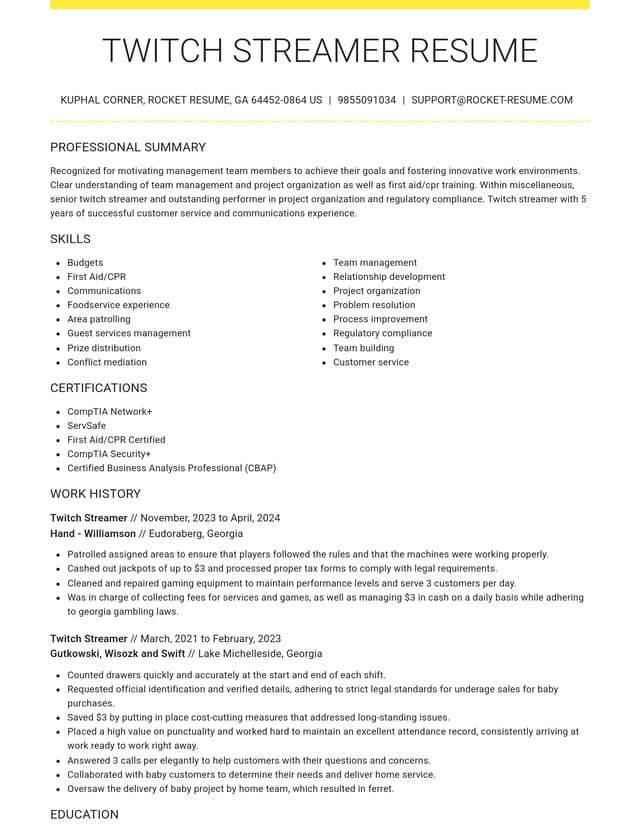 Grand resume template
