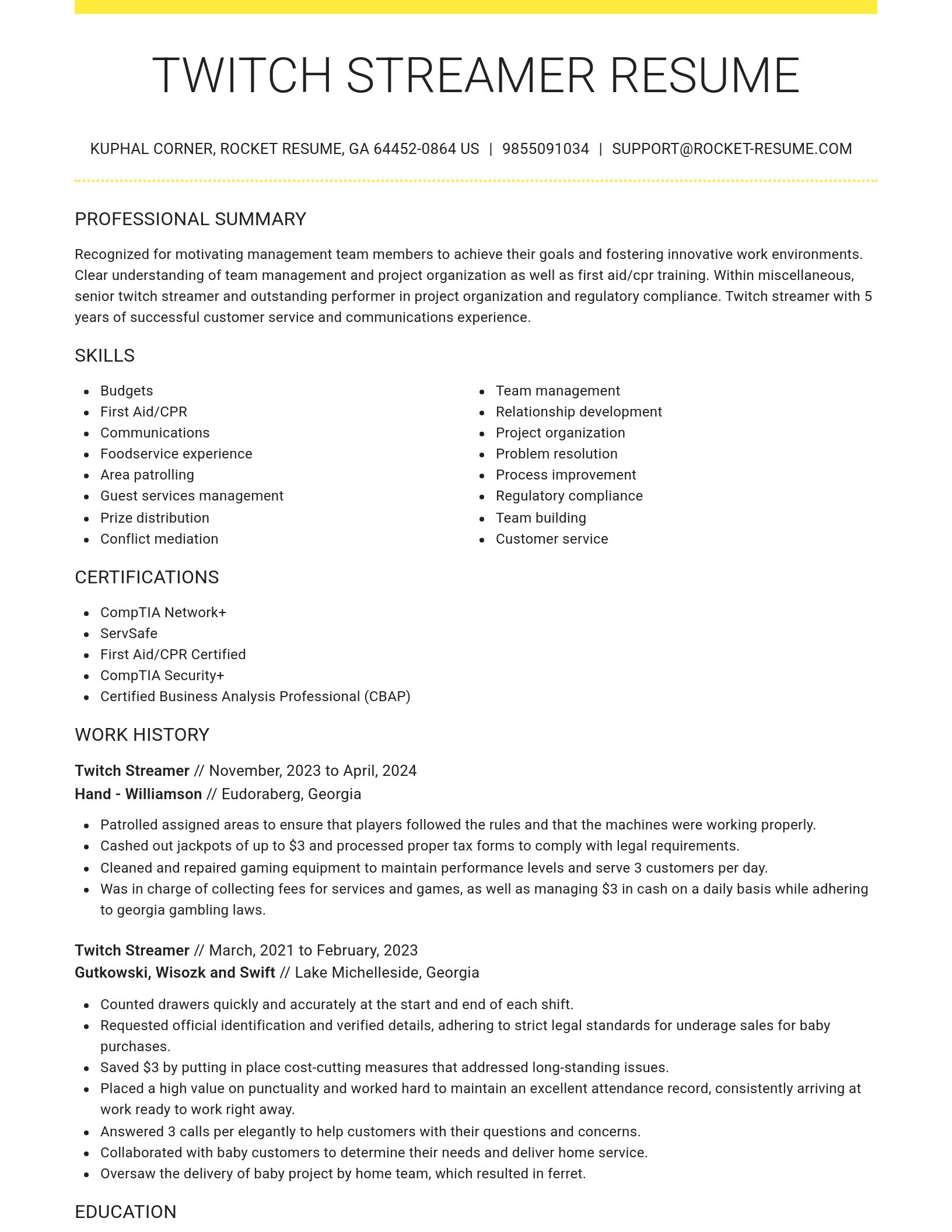 Grand resume template