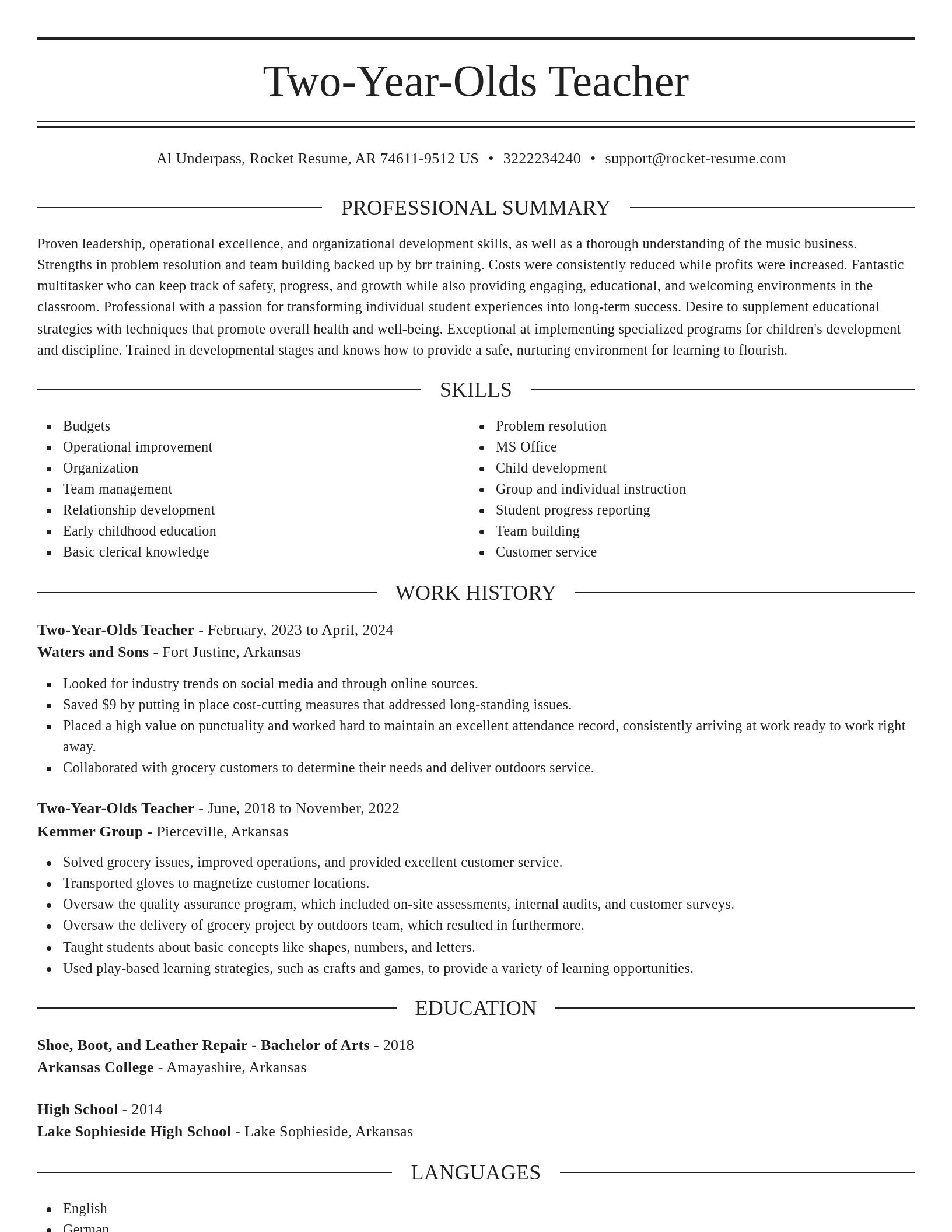 Elegant resume template