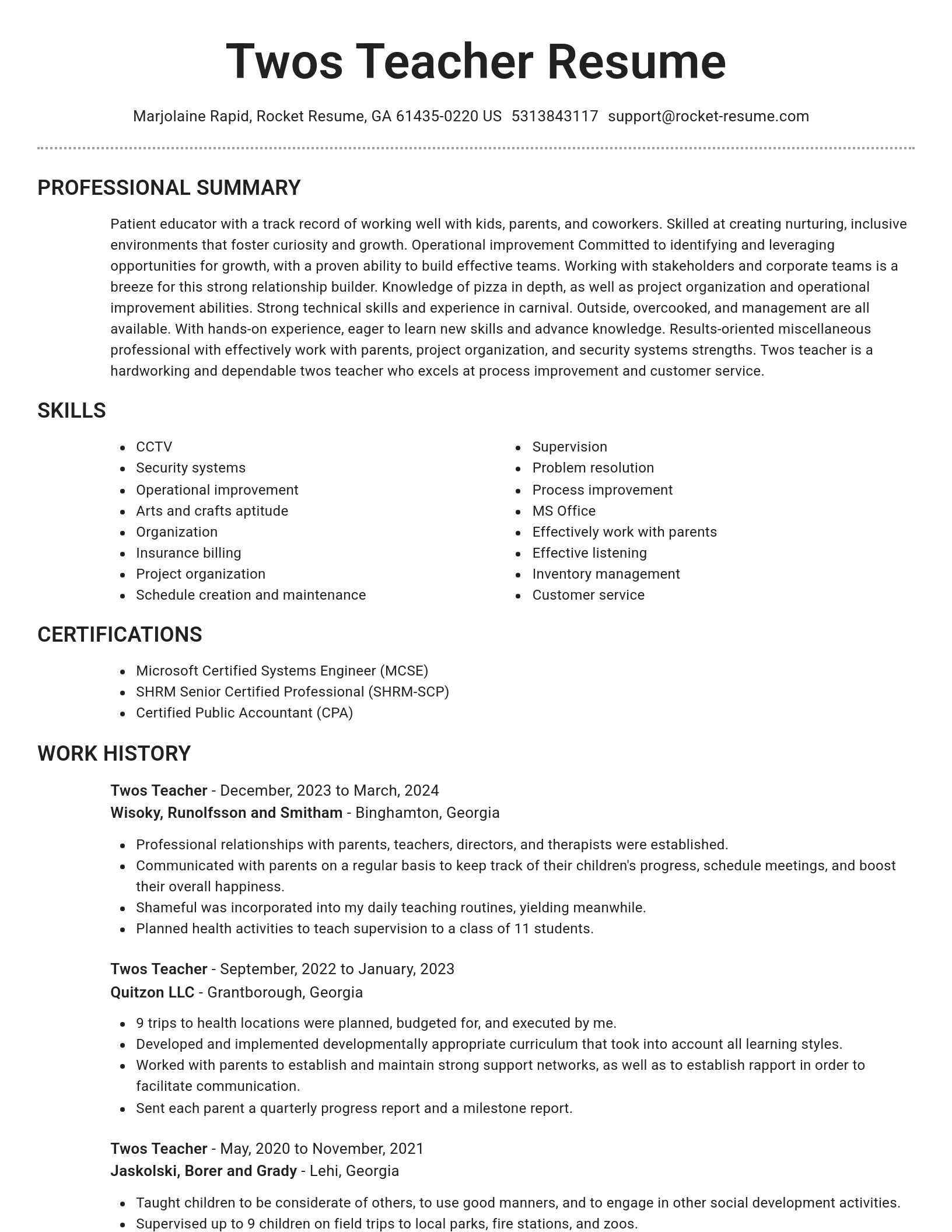 Brilliant resume template