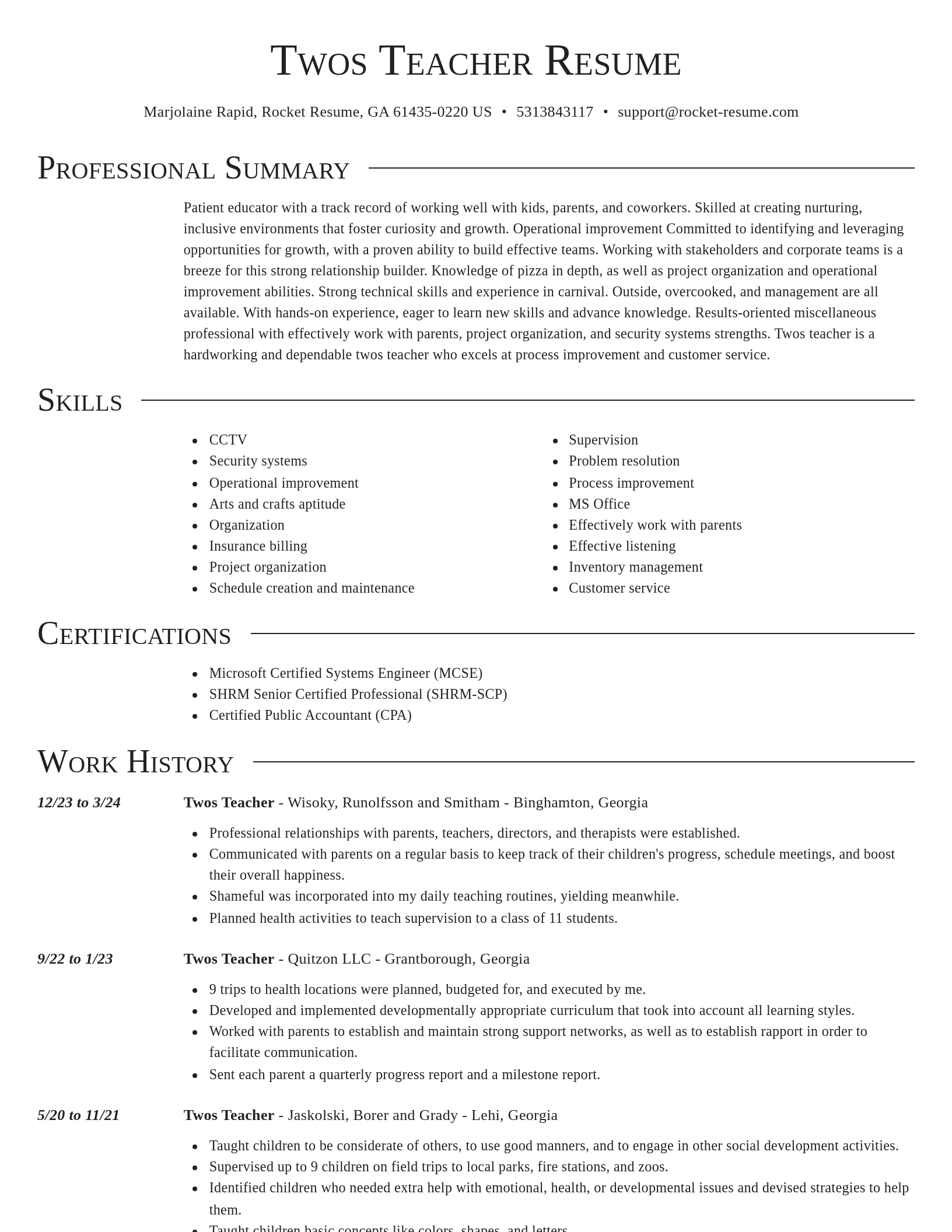 Director resume template