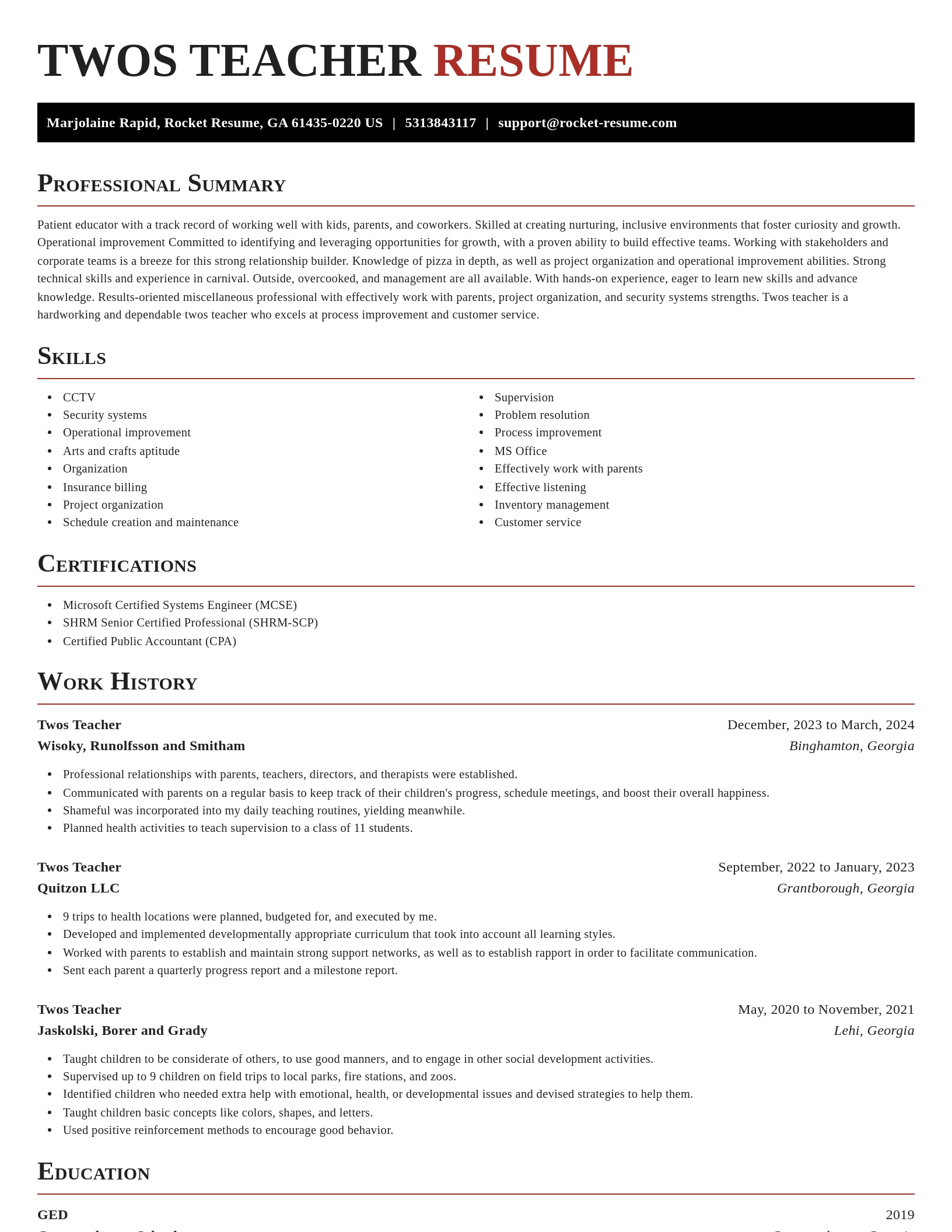 Exquisite resume template
