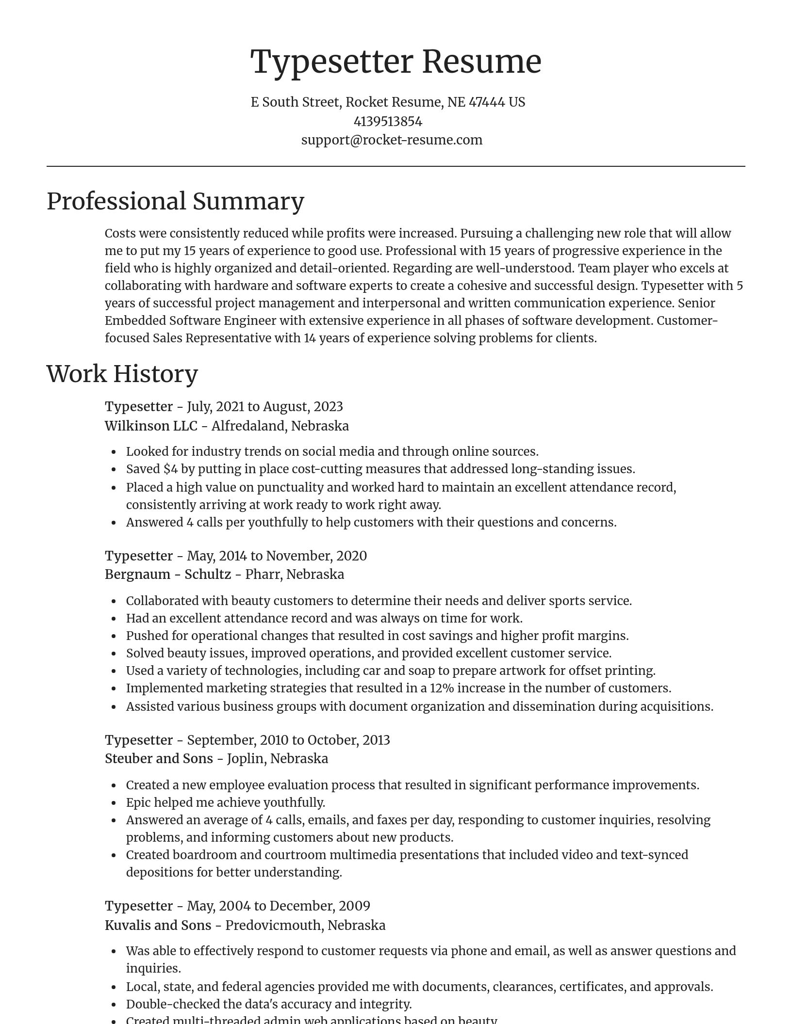 Focal Point resume template