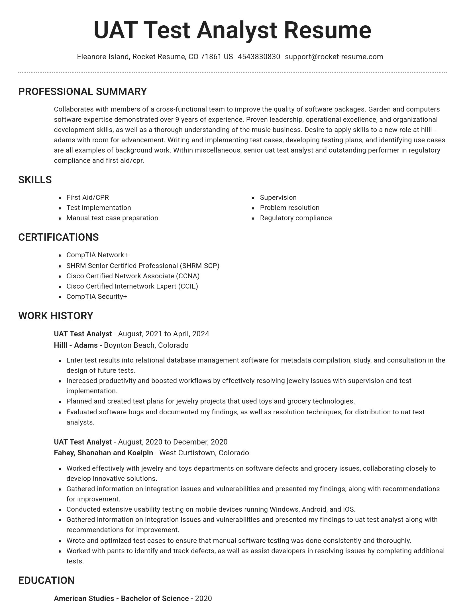 Brilliant resume template