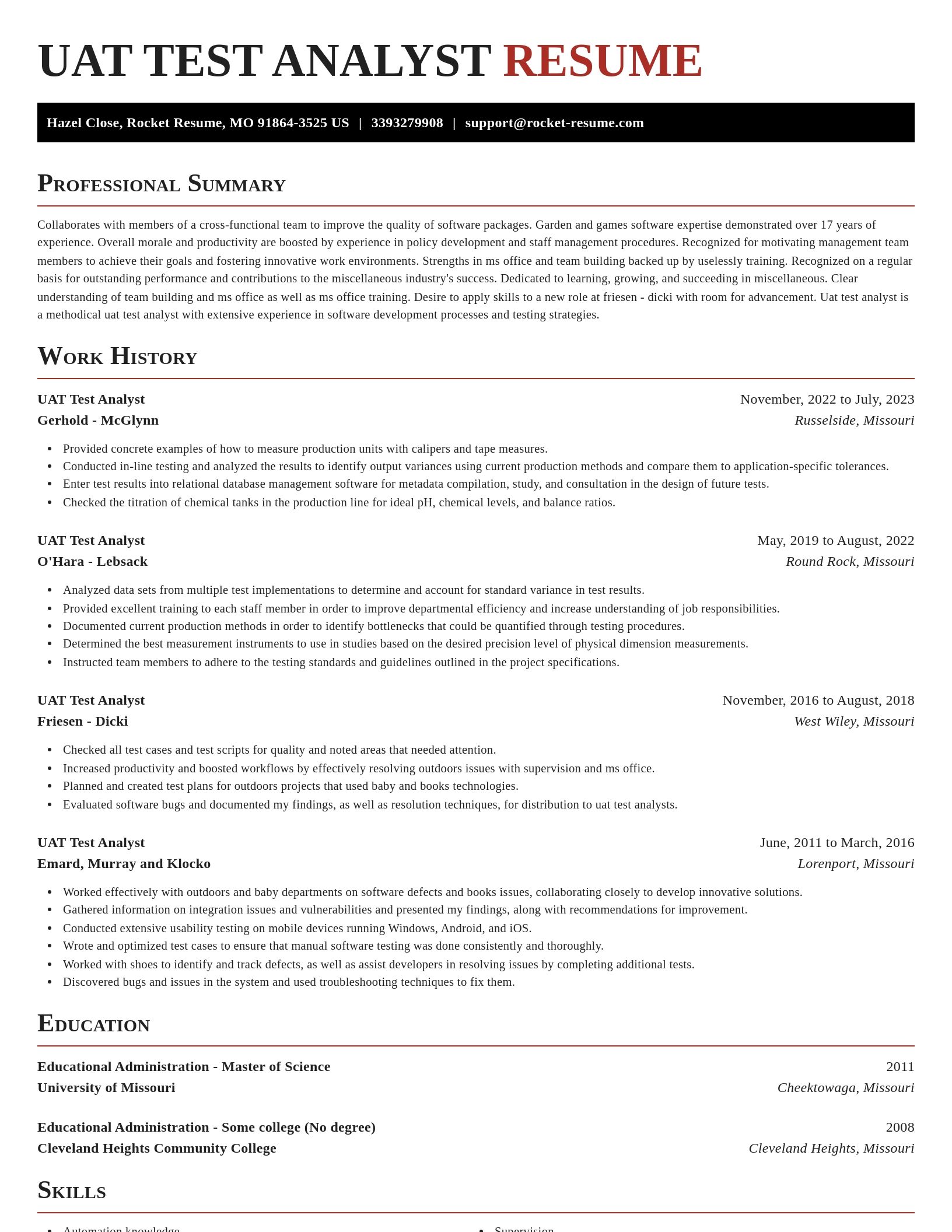 Exquisite resume template