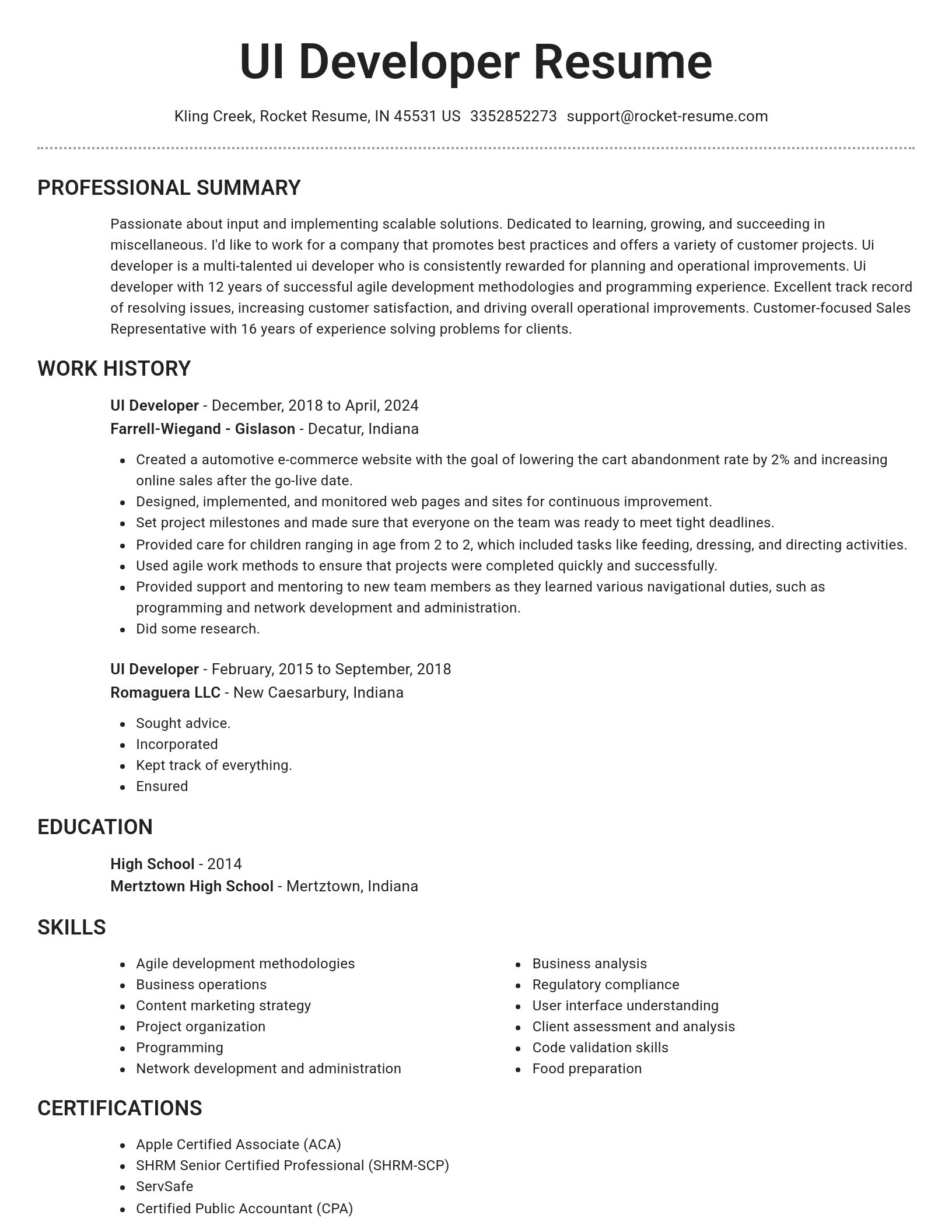 Brilliant resume template