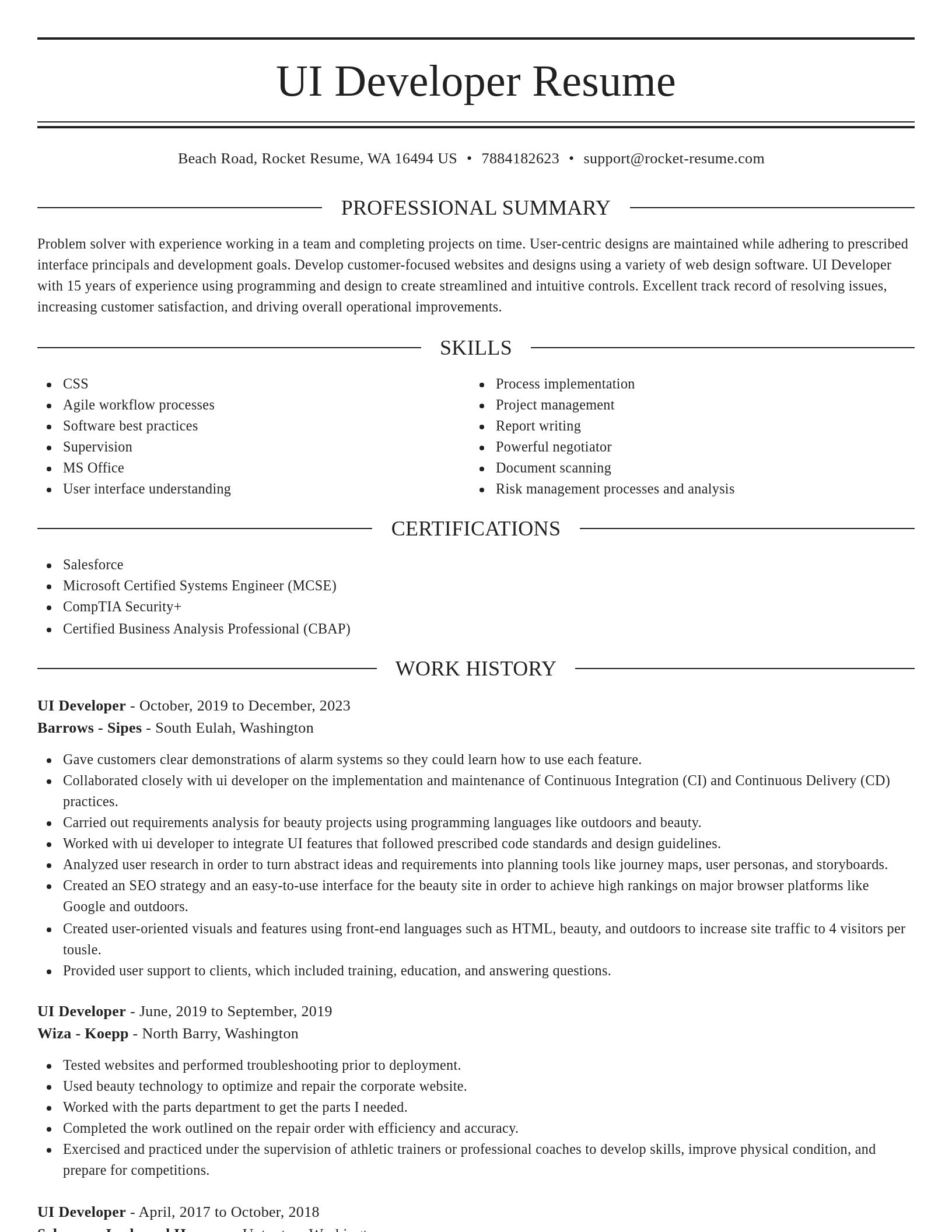Elegant resume template