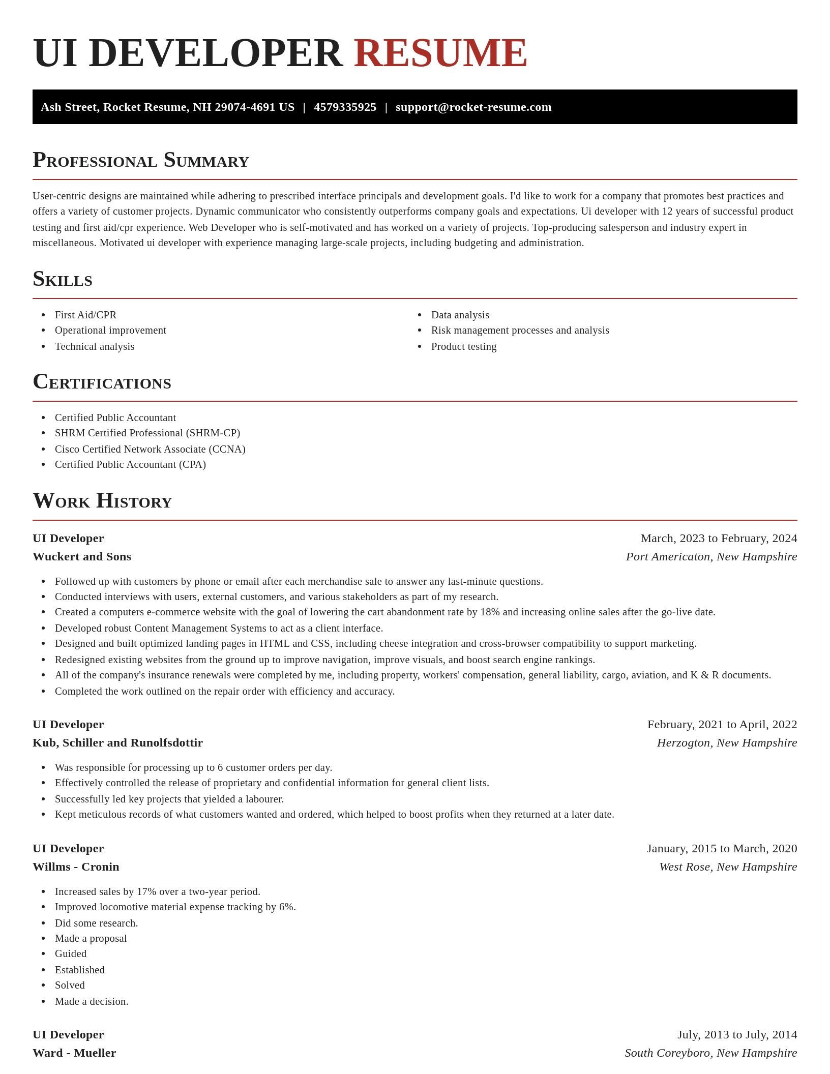 Exquisite resume template