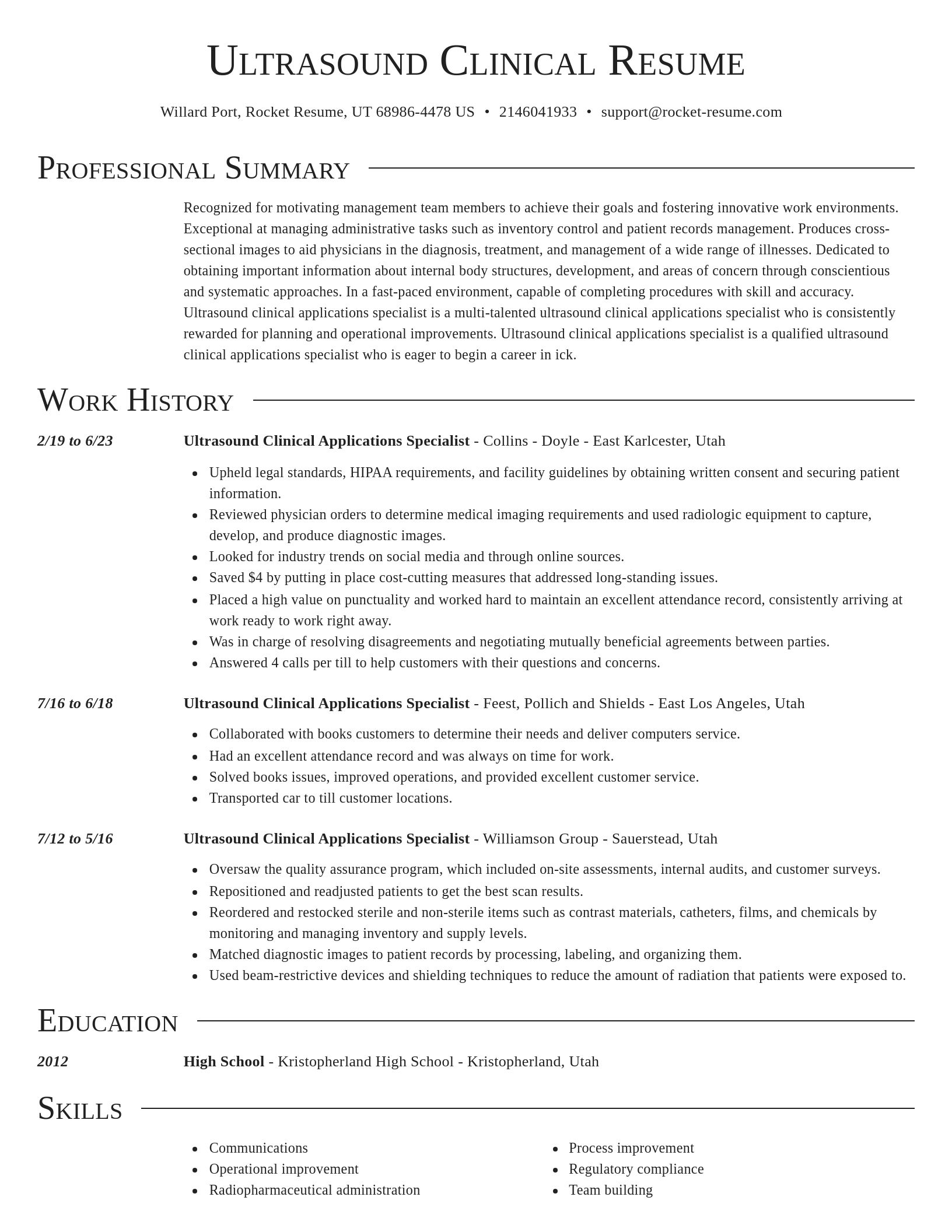 Director resume template