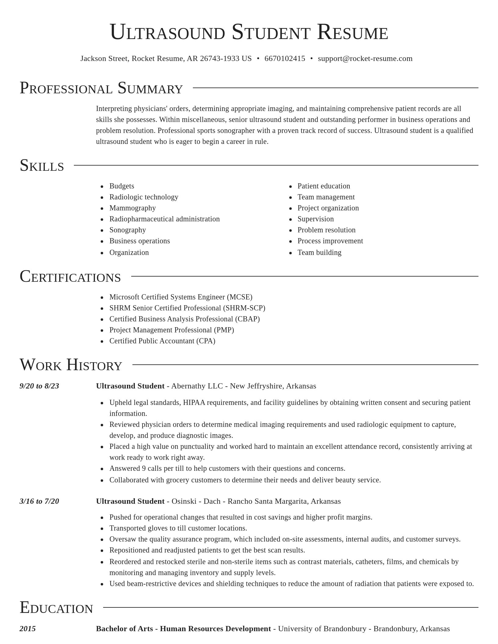 Director resume template