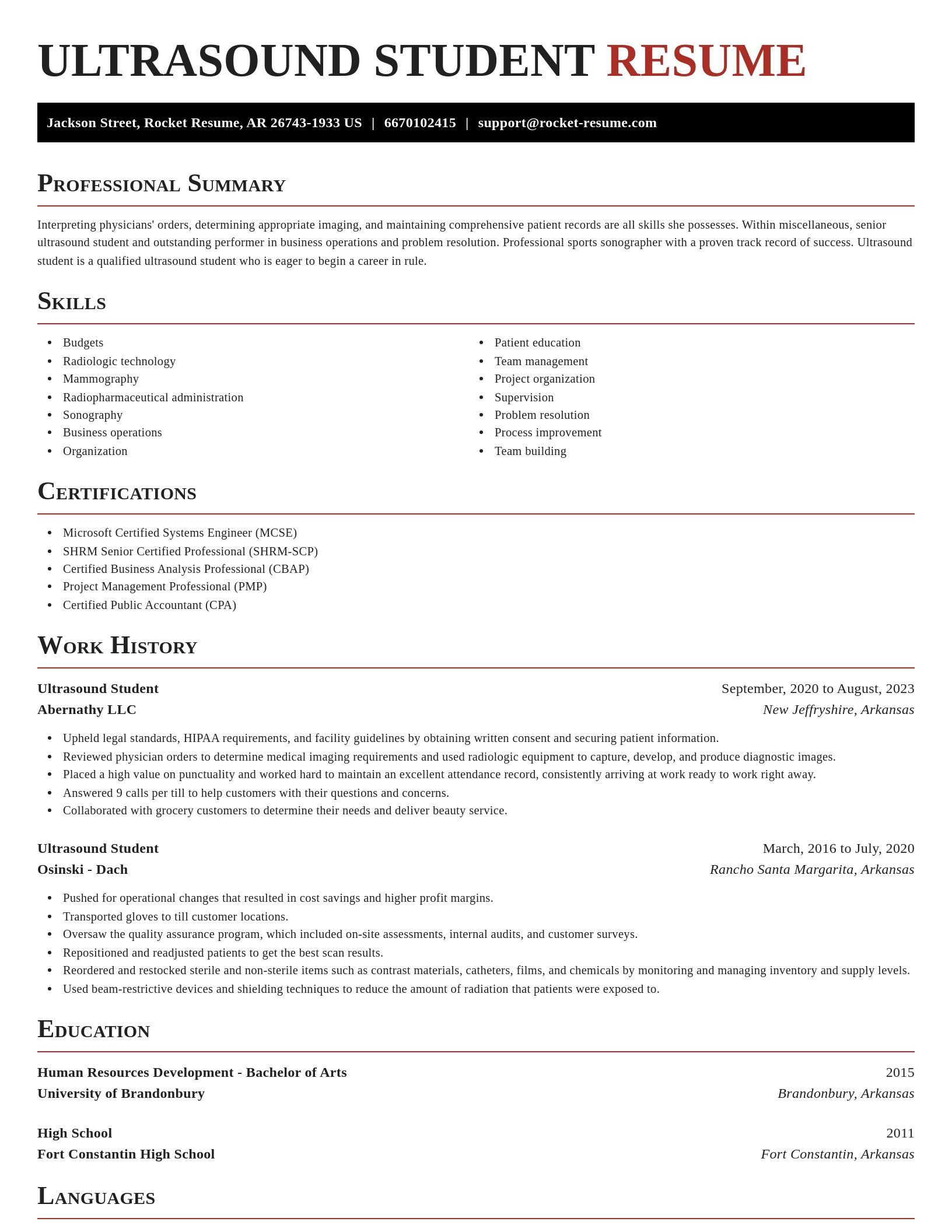 Exquisite resume template